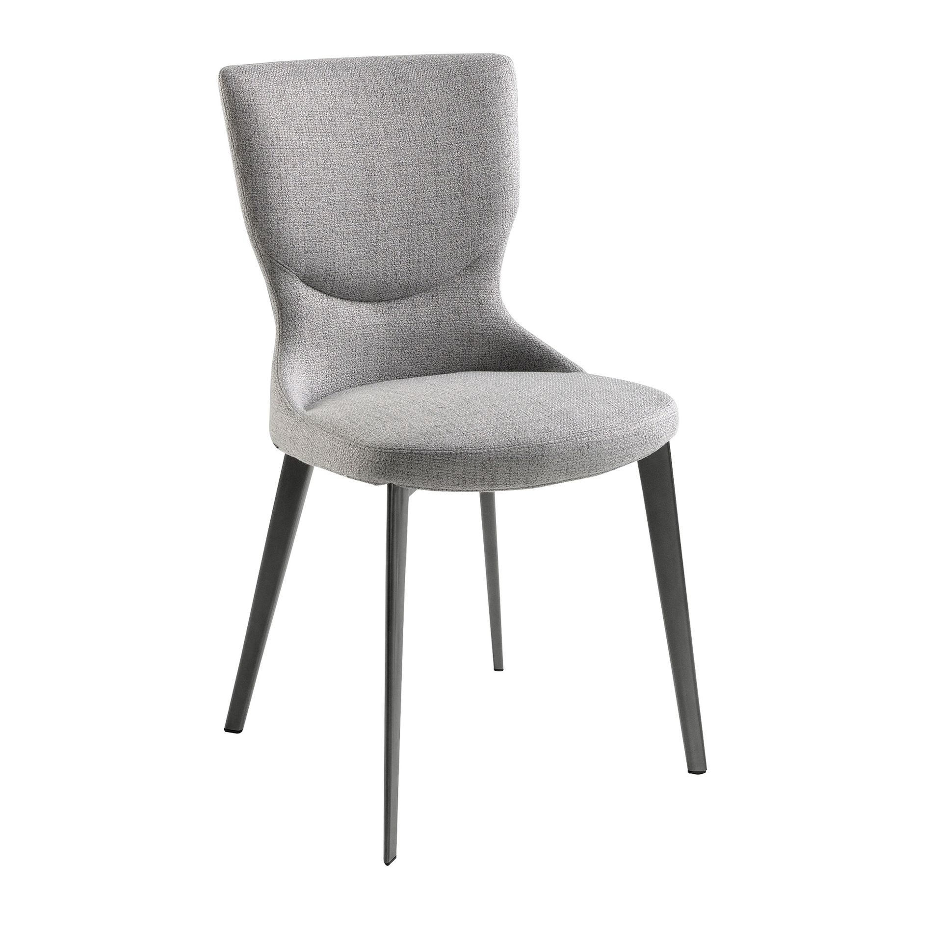 Sedia da pranzo in tessuto grigio