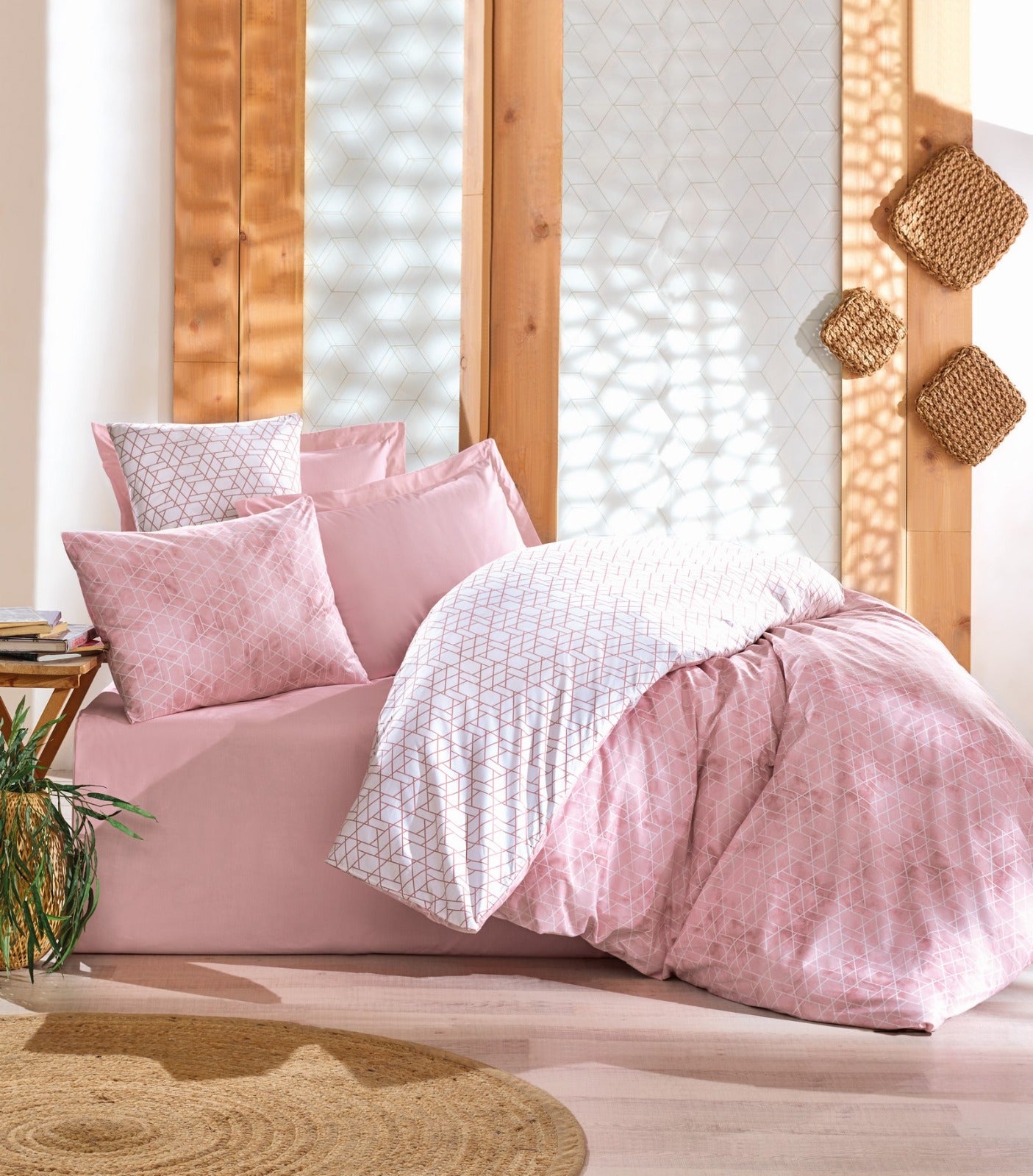 Bed linen set 3-piece. 100% Cotton Ranforce 220x240cm