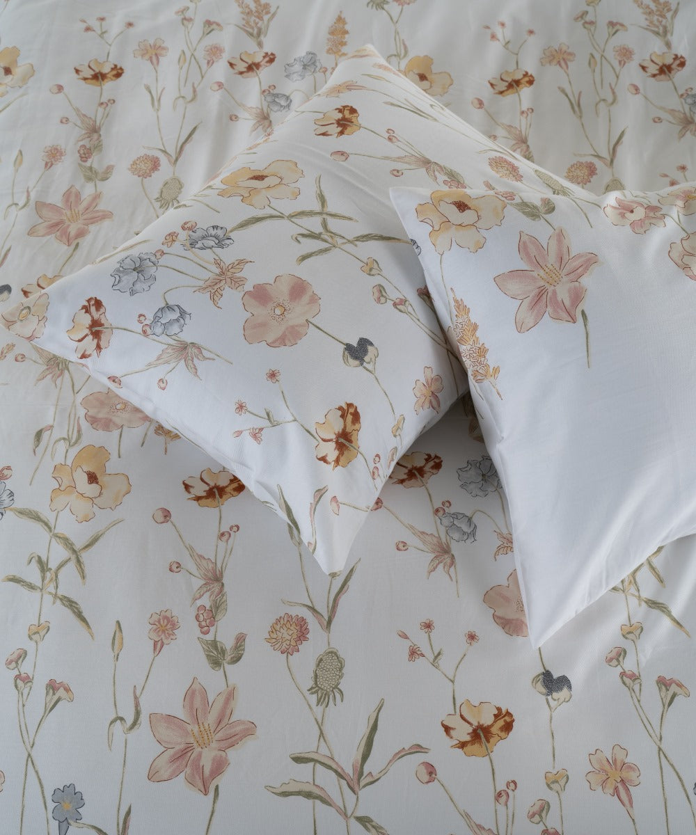 Bettwäsche-Set 3-tlg. Baumwollsatin Weiß 220x240cm