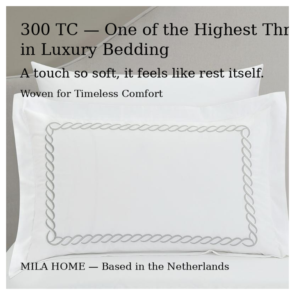 Bedding set rope embroidery Cotton White 220x240cm
