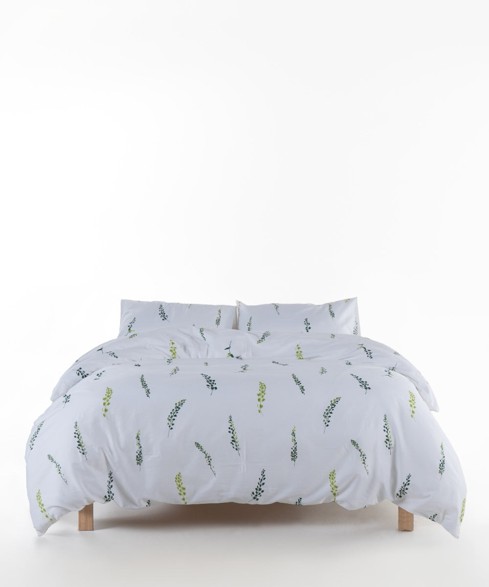Bedding set 2-piece. 100% cotton sateen White 140x200cm