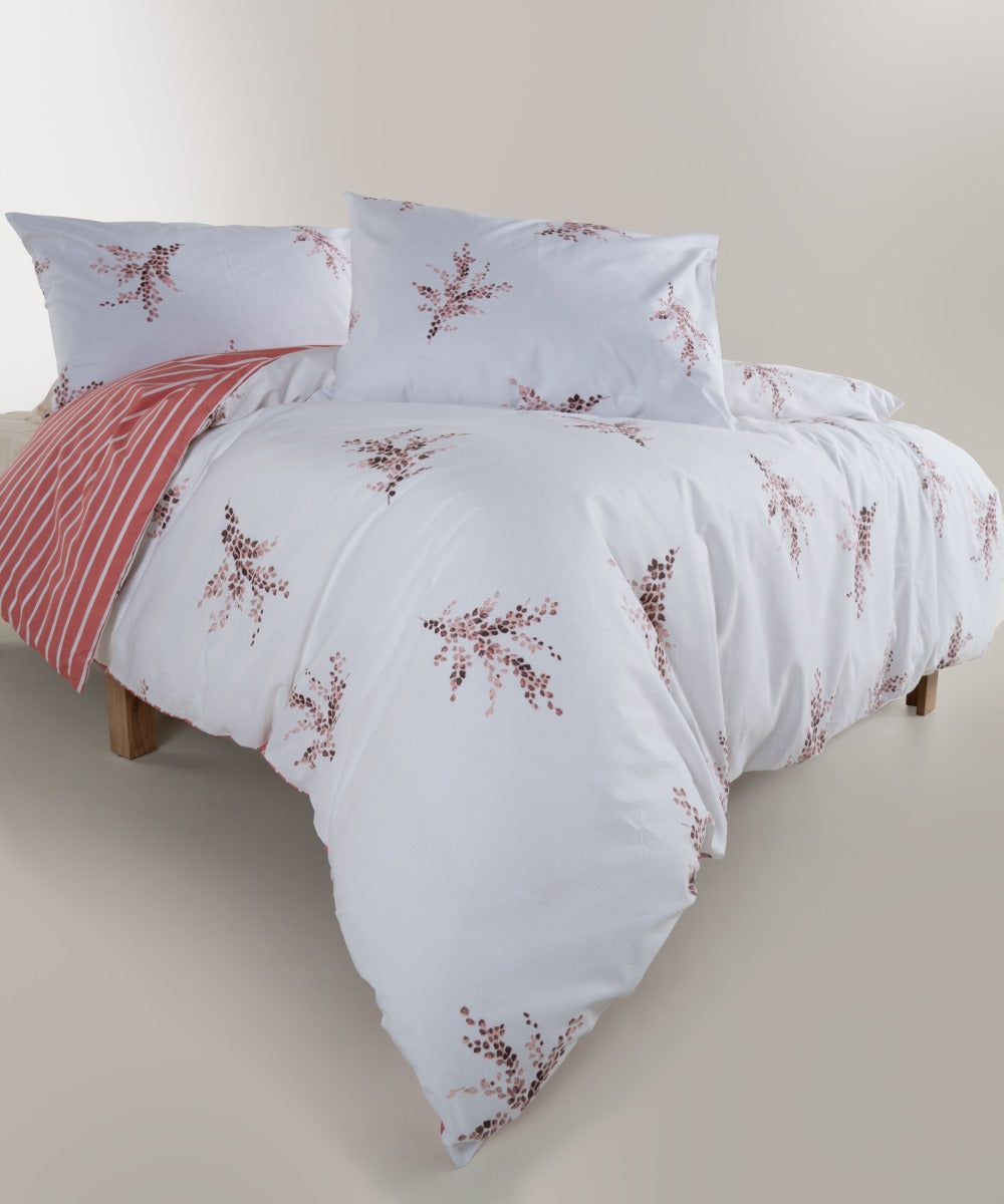 Bettwäsche-Set 2-tlg. 100% Baumwolle Rosa 140x200cm