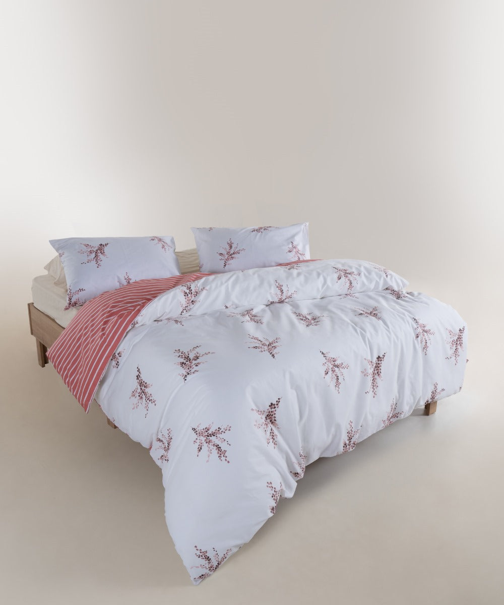 Bedding set 2-piece. 100% Cotton Pink 140x200cm