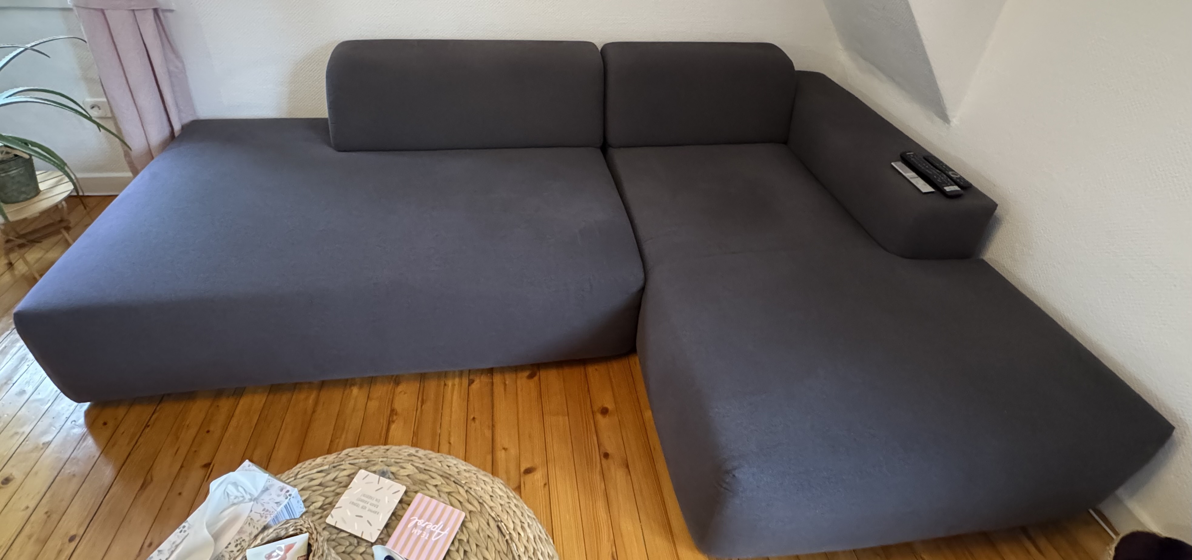 PYLLOW Corner sofa dark grey - Upholstered corner