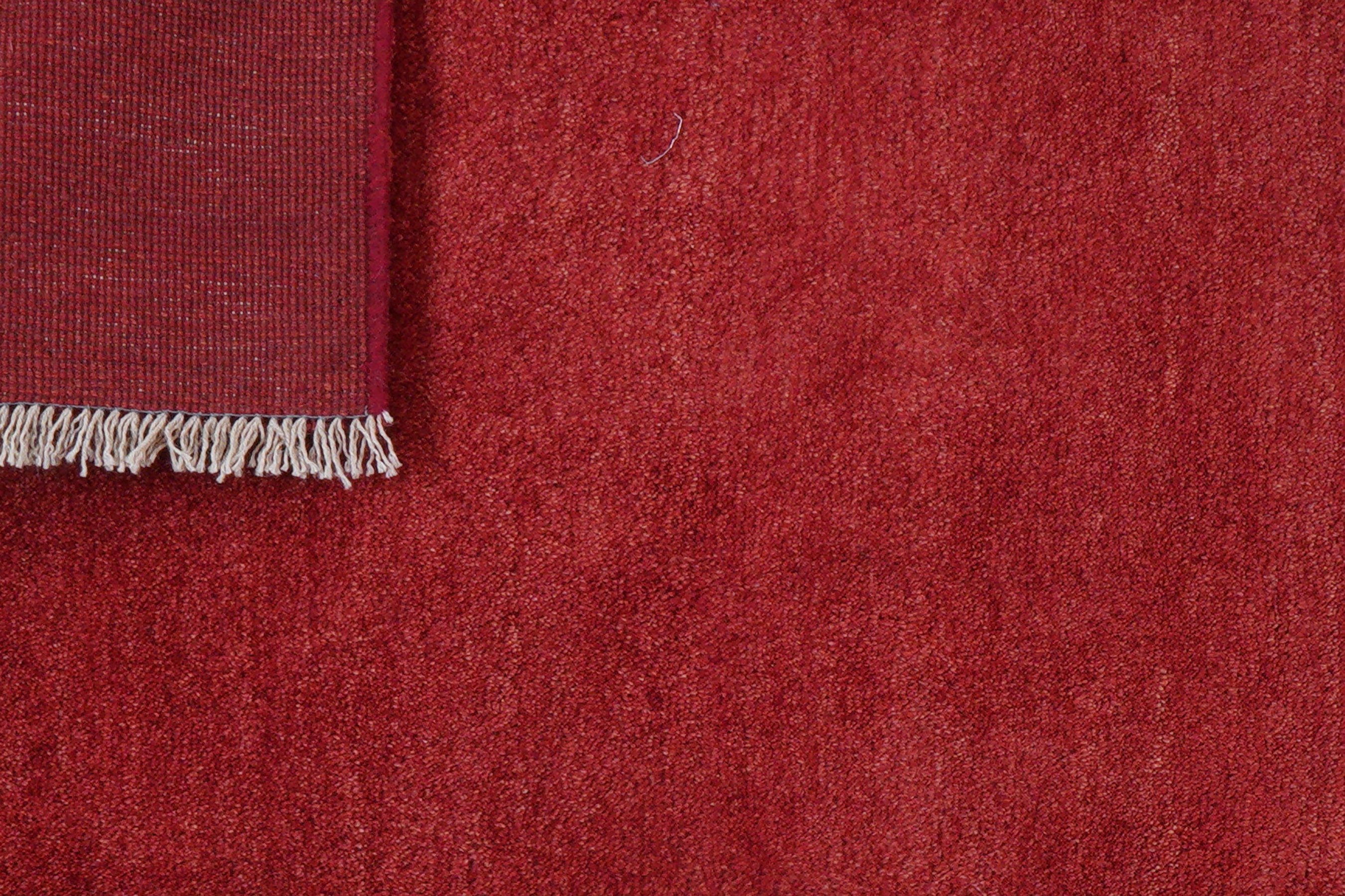 Gabbeh Teppich Wolle Rot