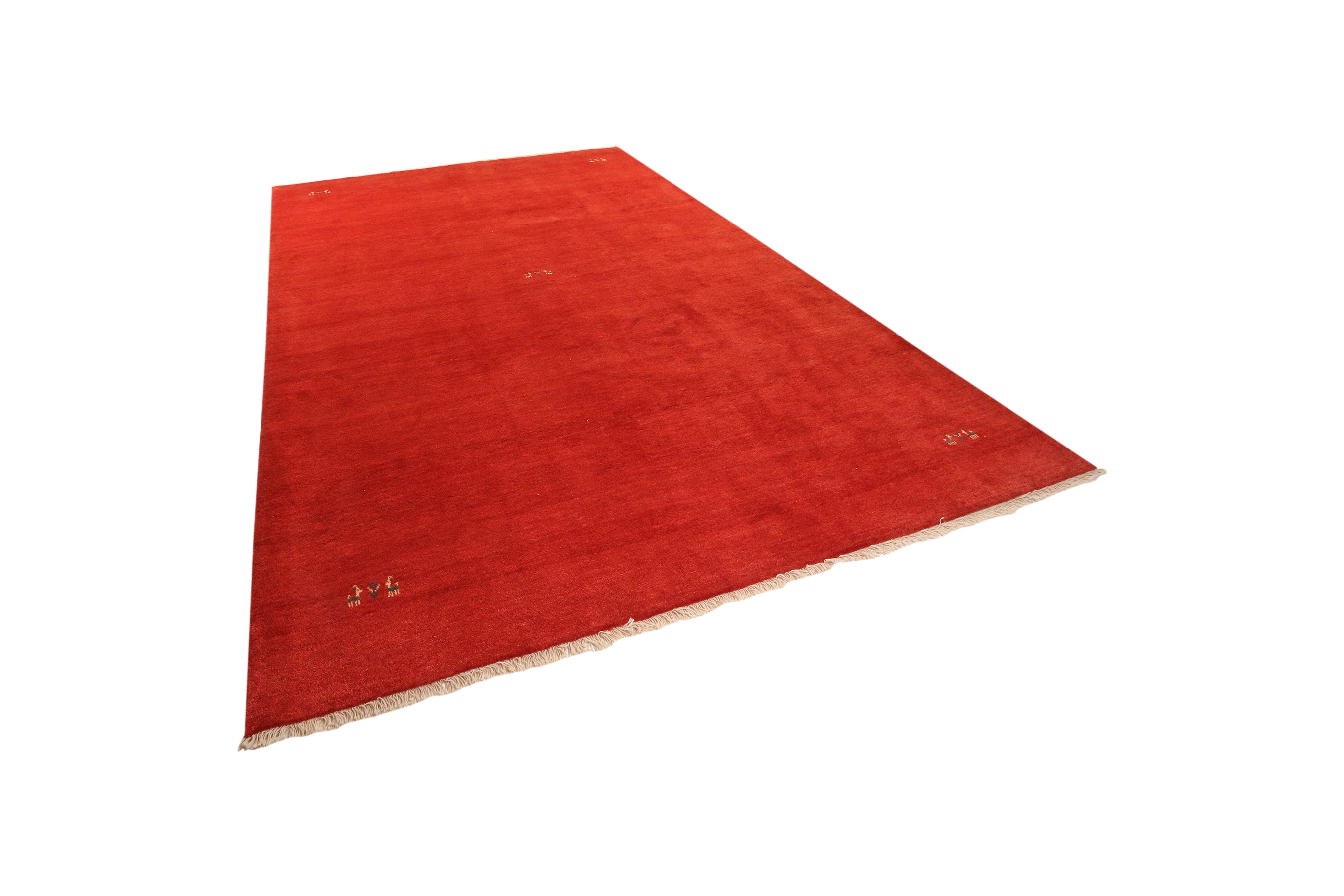 Gabbeh Teppich Wolle Rot