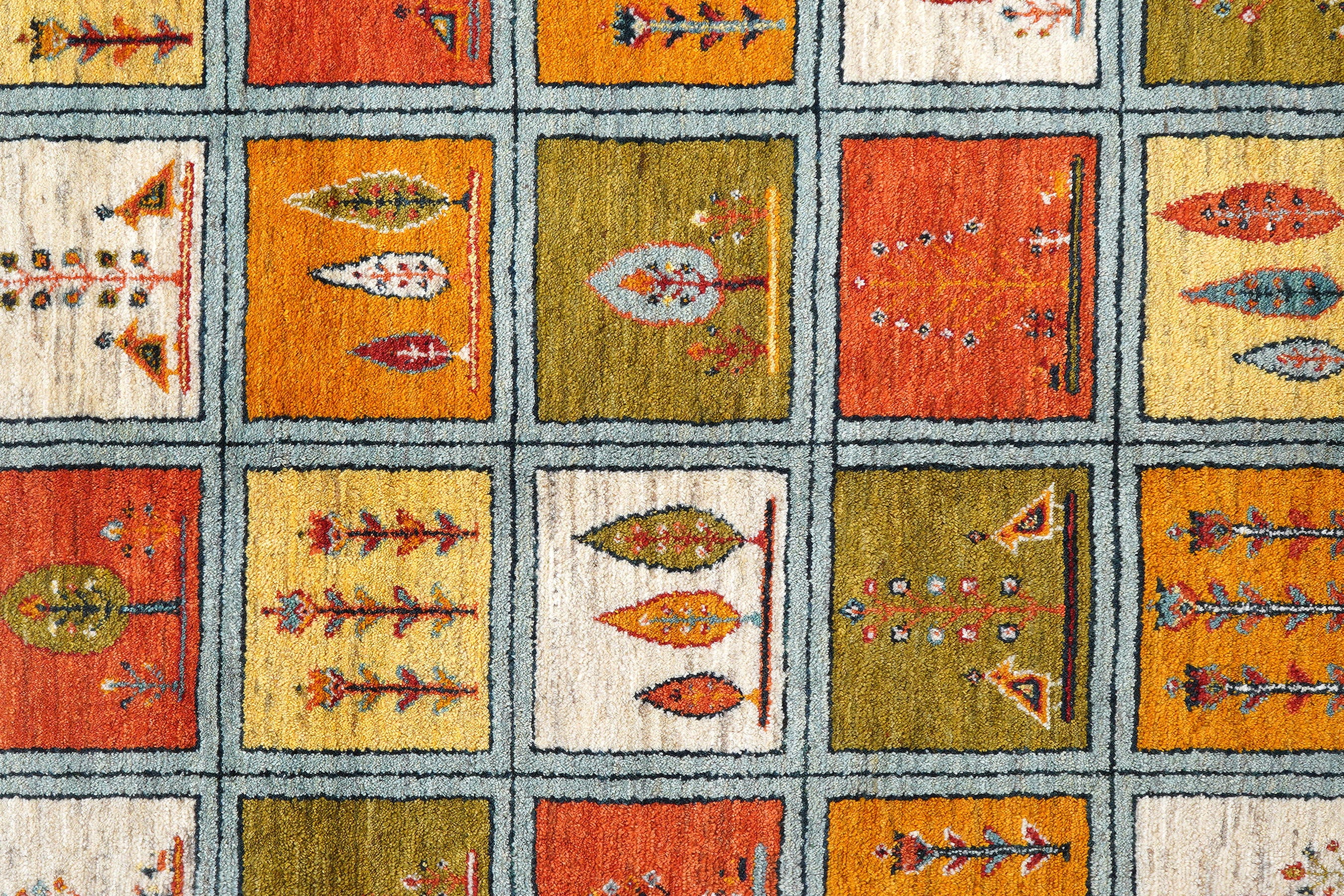 Rizbaf Gabbeh Teppich Wolle Blau