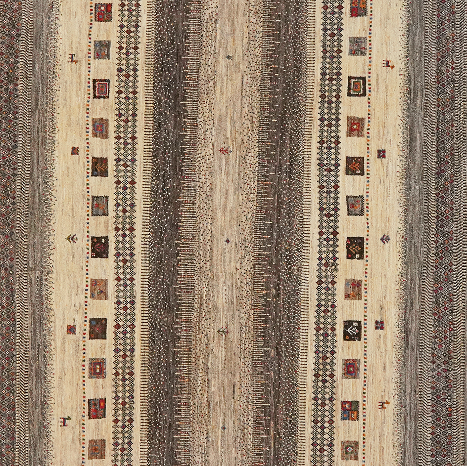 Rizbaf Gabbeh Teppich Wolle Beige