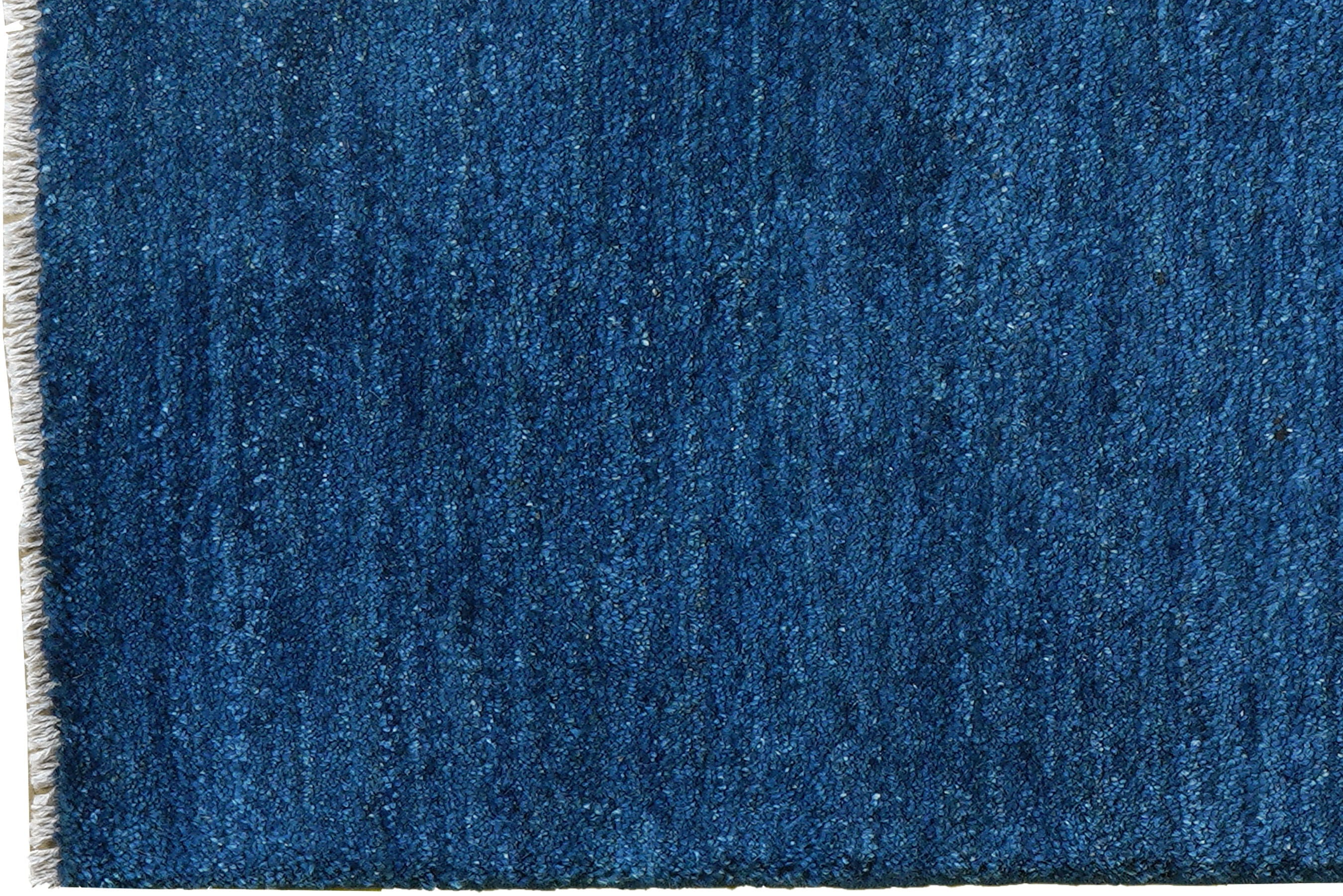 Gabbeh Teppich Wolle Blau