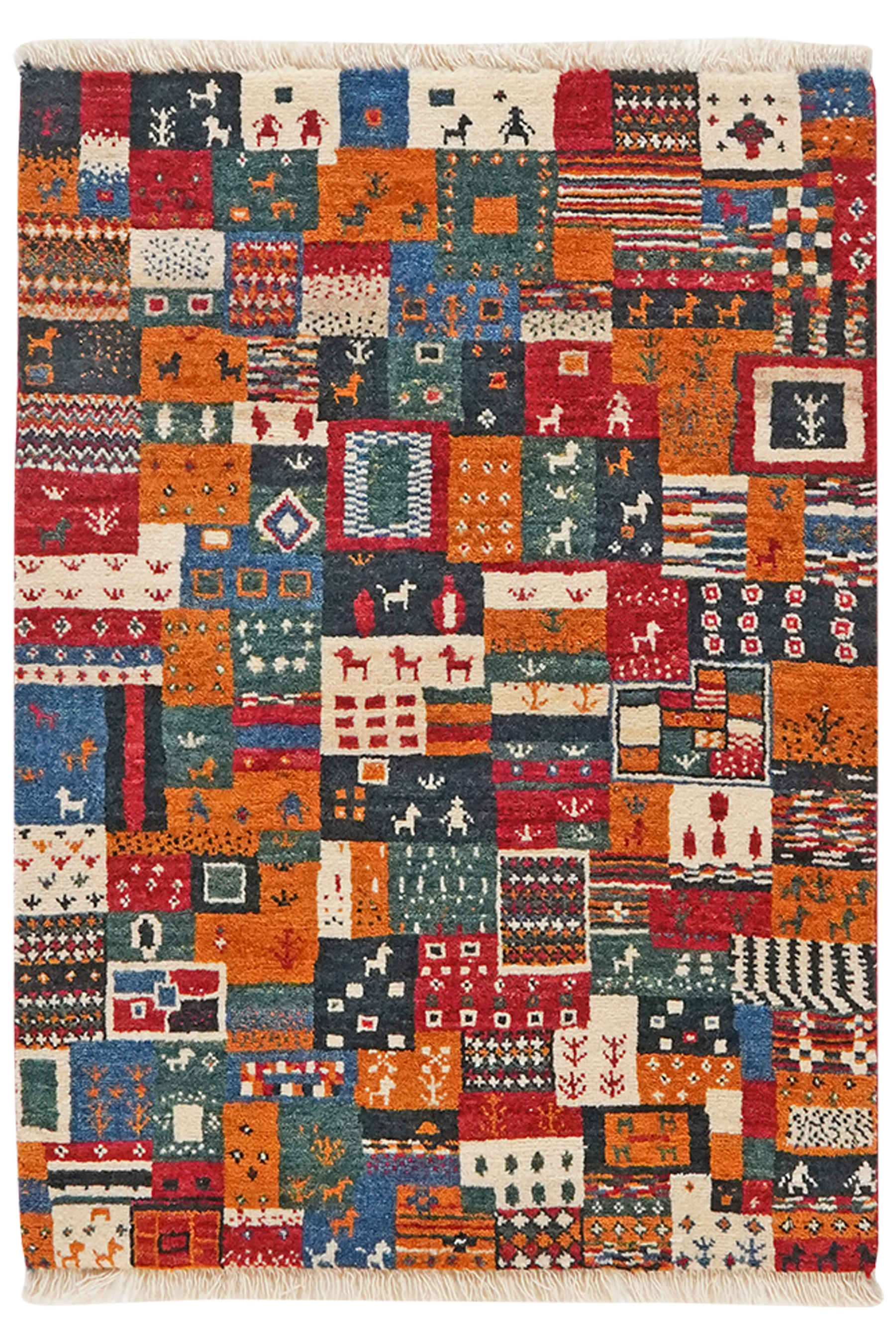 Rizbaf Gabbeh 93x67cm Multicolore