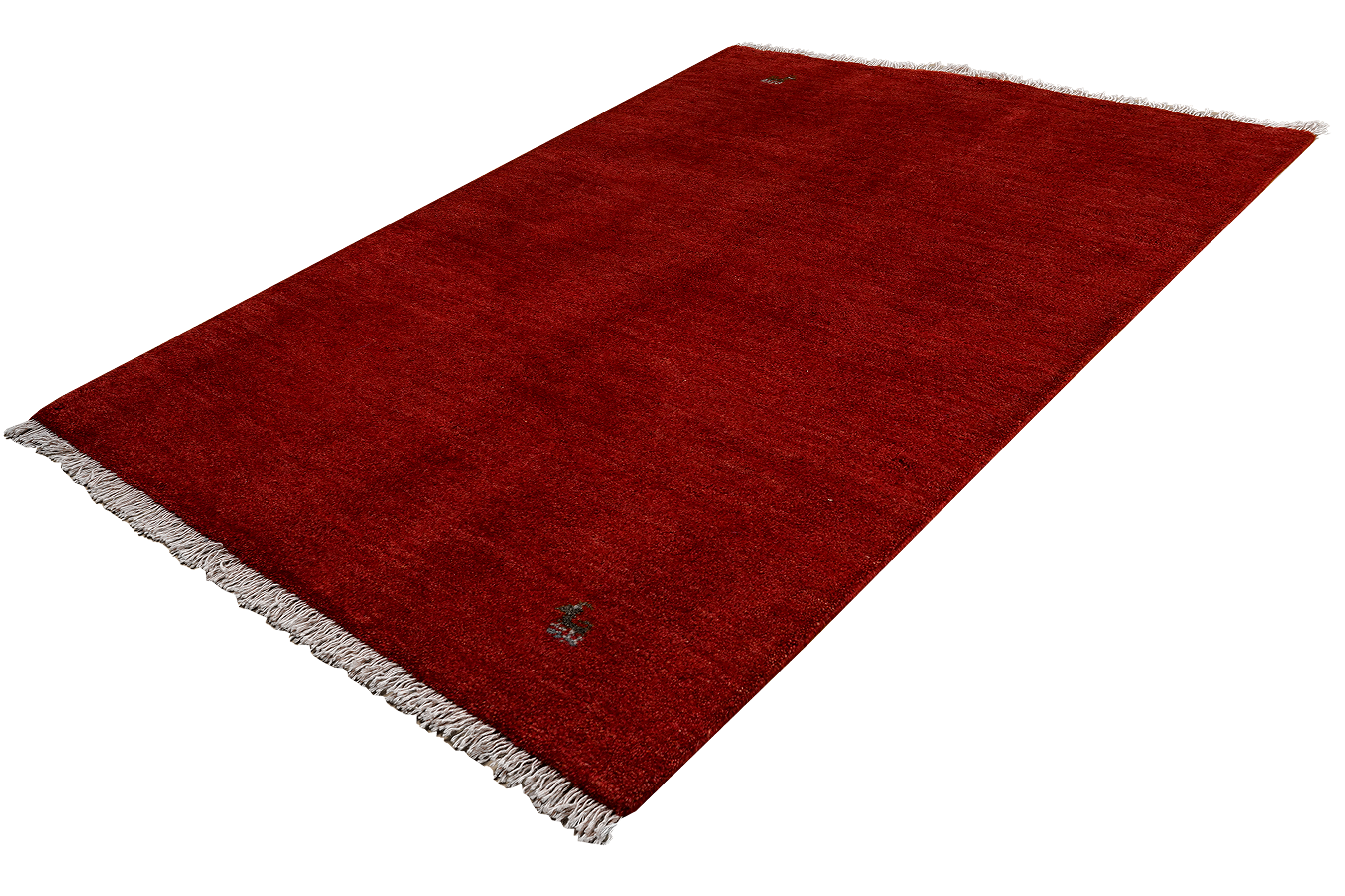 Gabbeh Teppich Wolle Rot