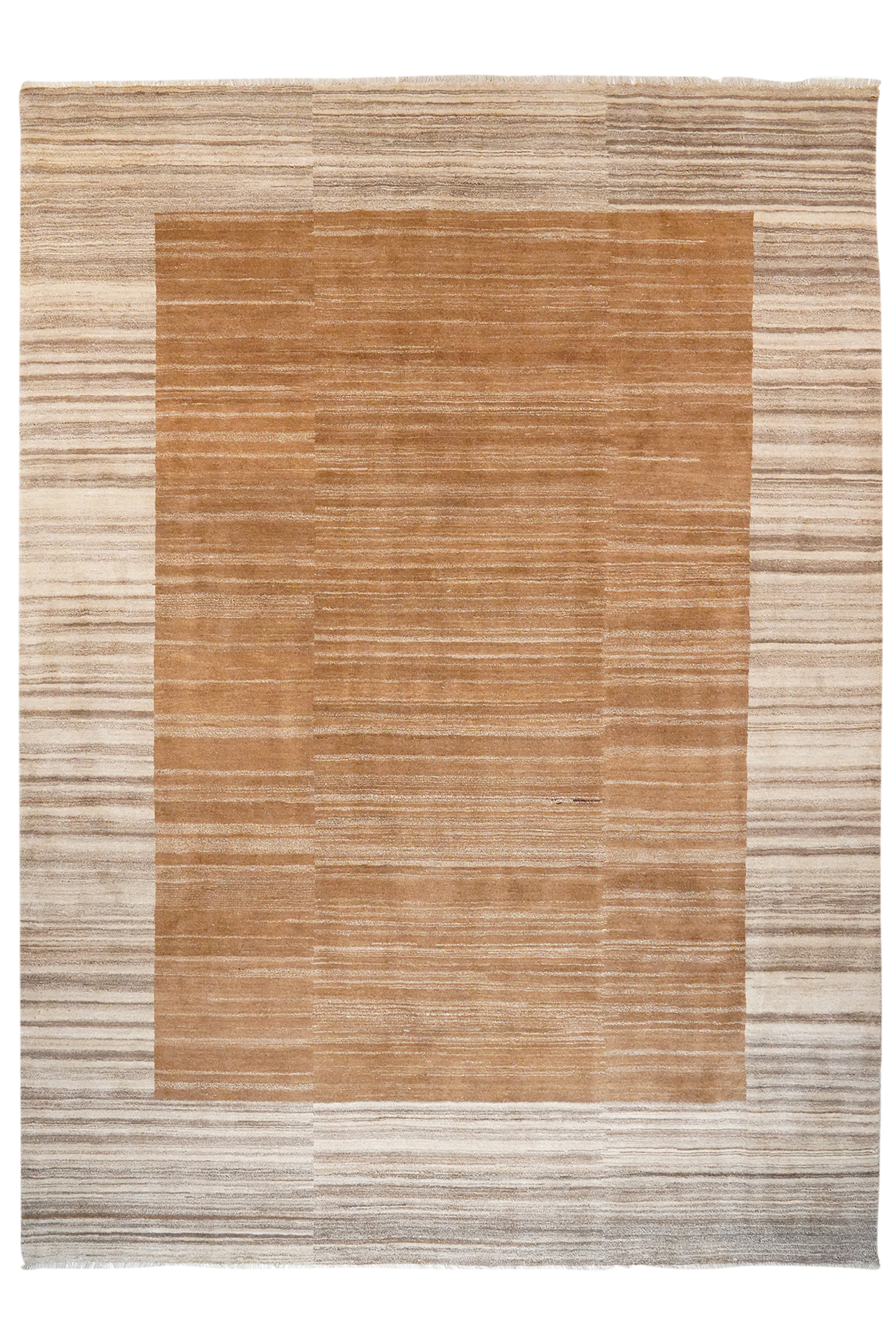 Gabbeh Teppich Wolle Braun