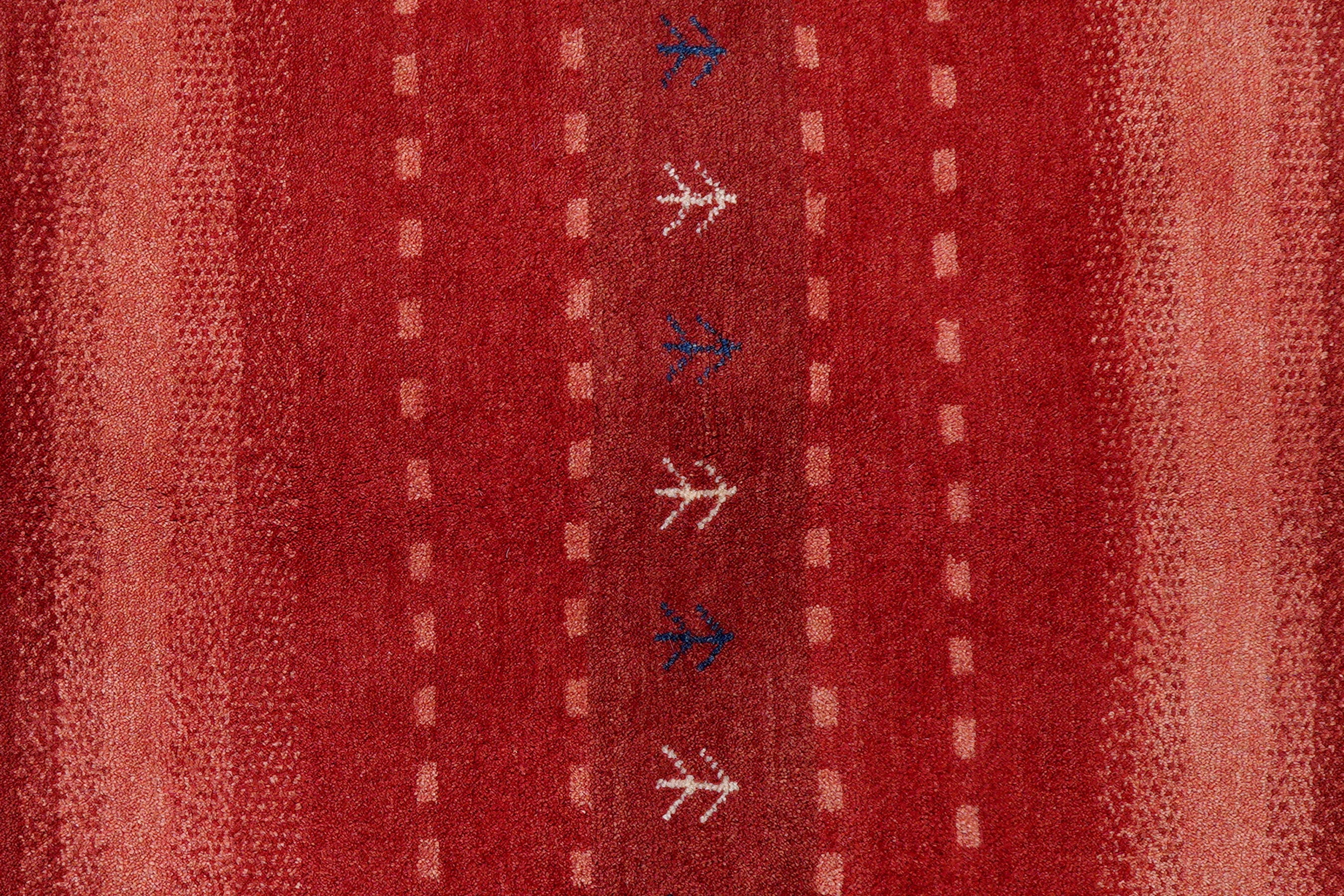 Rizbaf Gabbeh-Teppich Wolle Rot