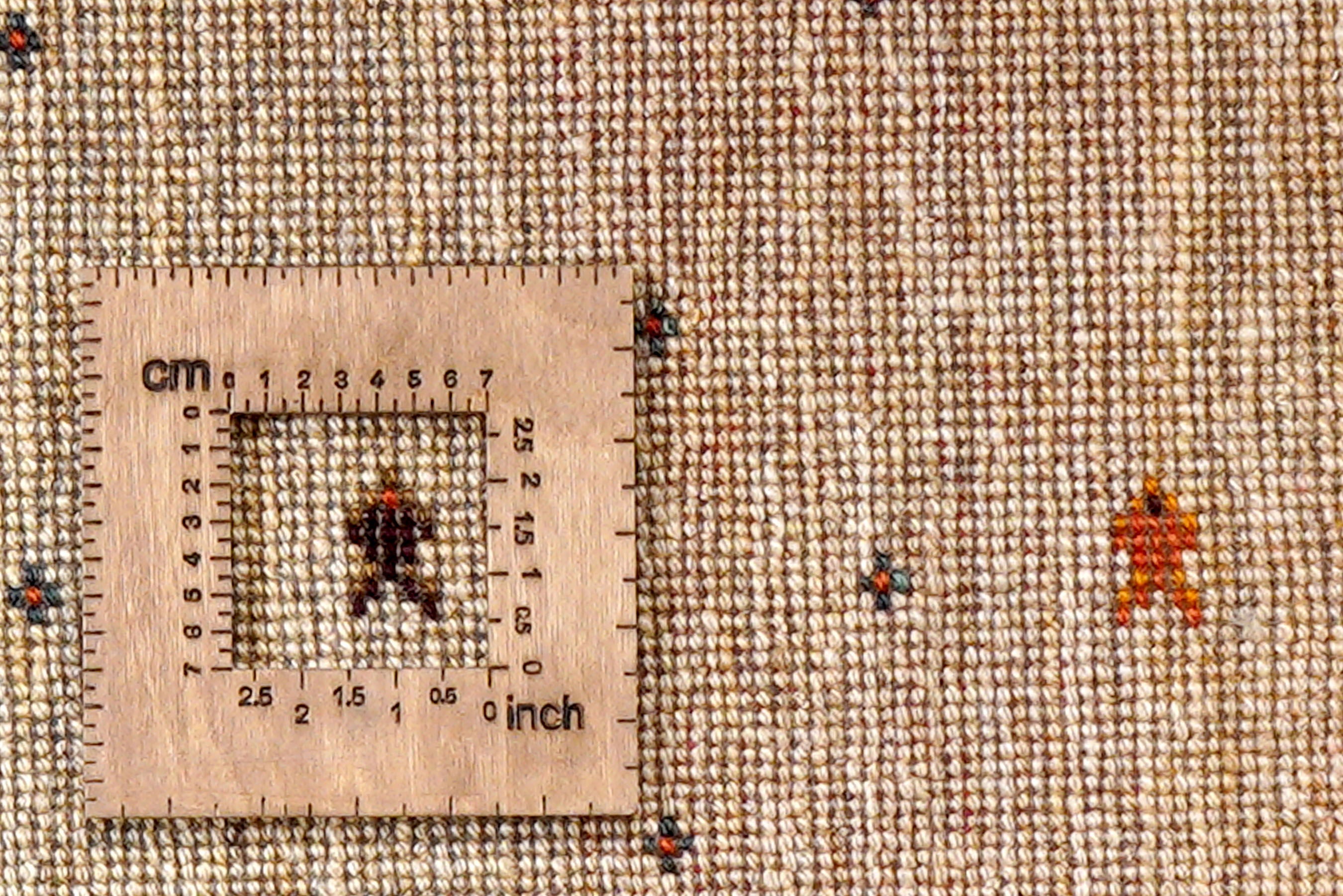 Gabbeh Teppich Wolle Beige
