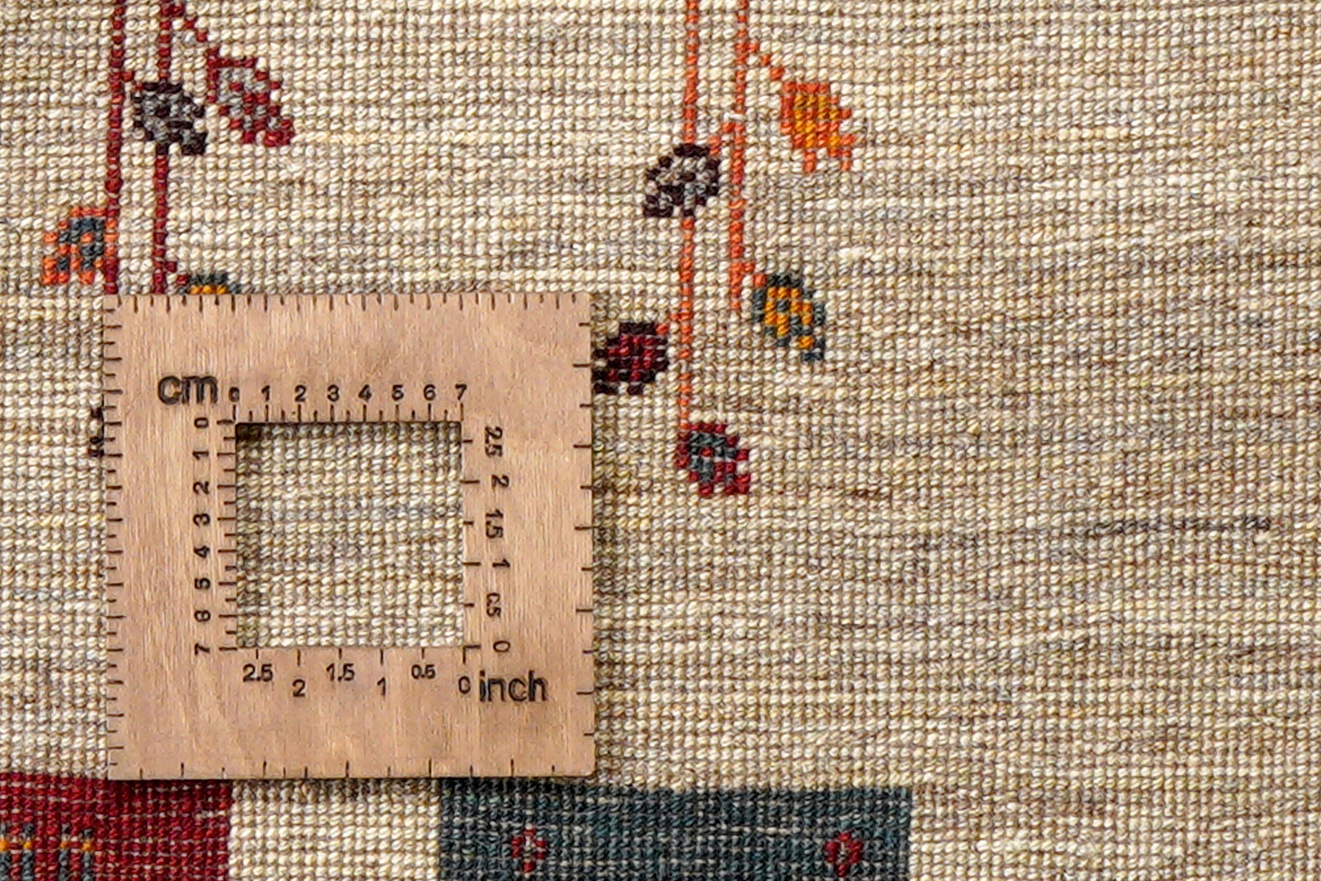 Rizbaf Gabbeh-Teppich Wolle Beige