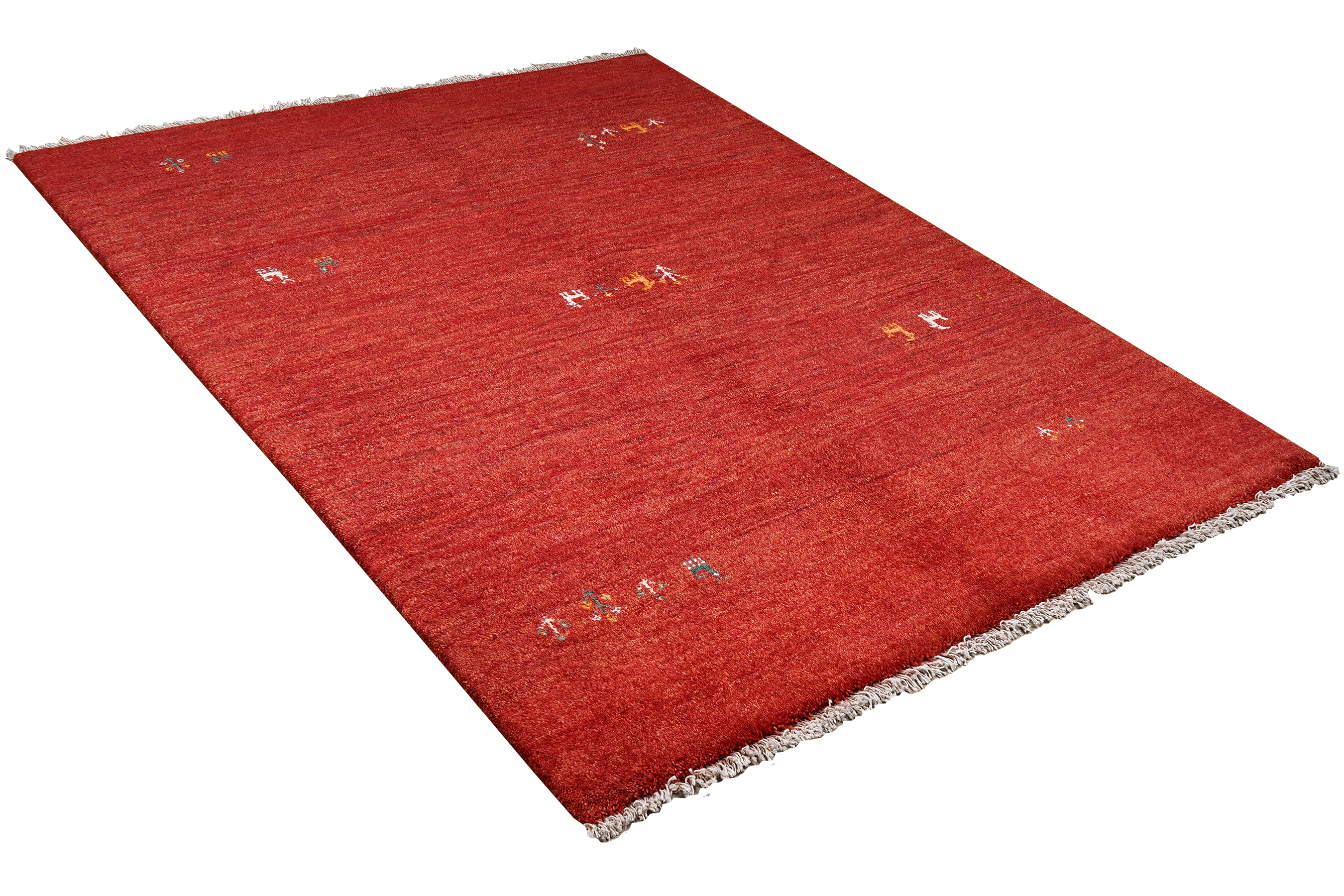Rizbaf Gabbeh-Teppich Wolle Rot
