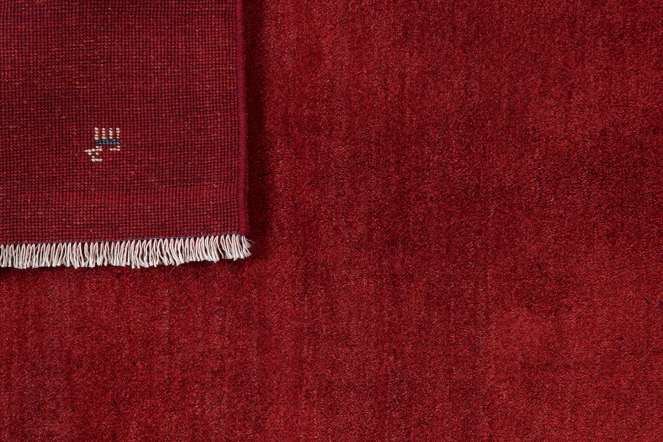 Rizbaf Gabbeh-Teppich Wolle Rot
