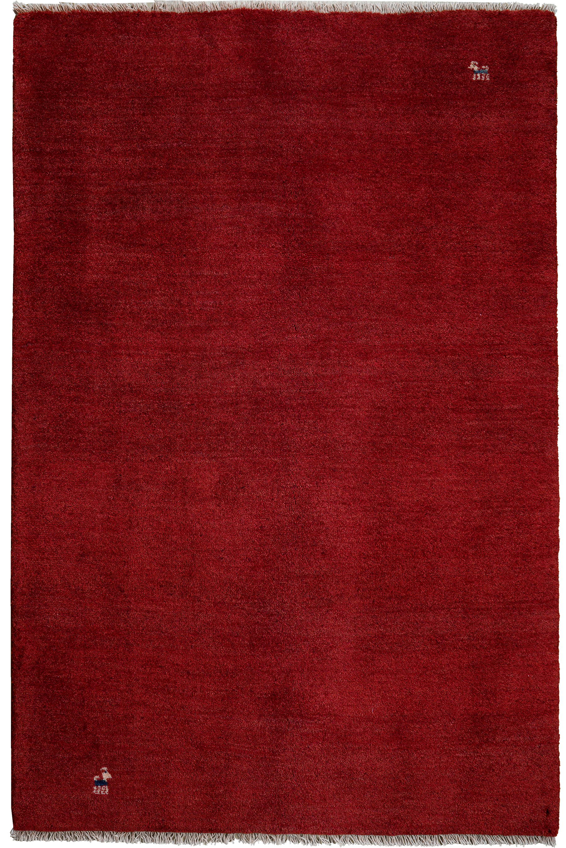 Rizbaf Gabbeh-Teppich Wolle Rot