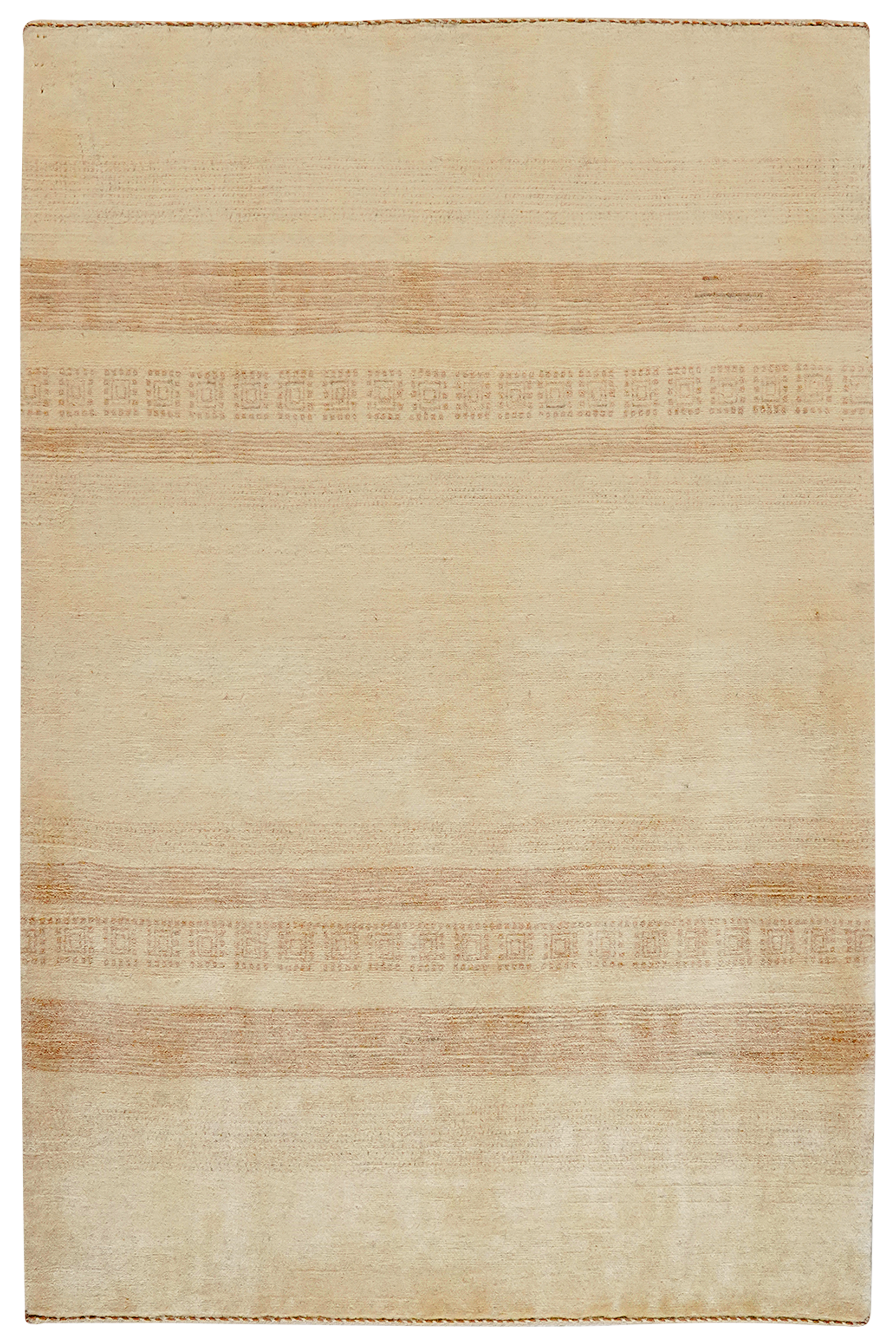 Rizbaf Gabbeh-Teppich Wolle Beige