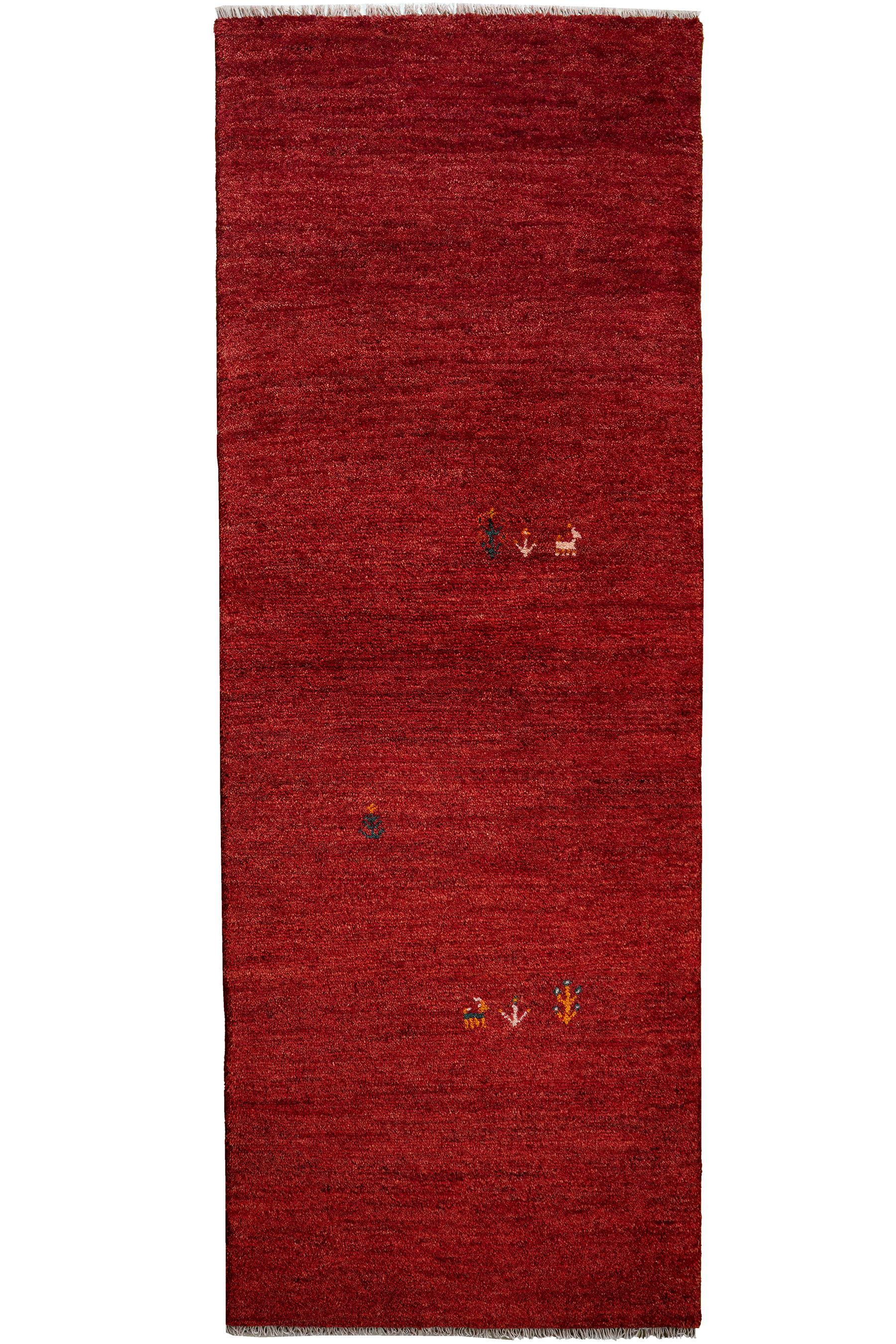 Tappeto Gabbeh Rizbaf lana rosso