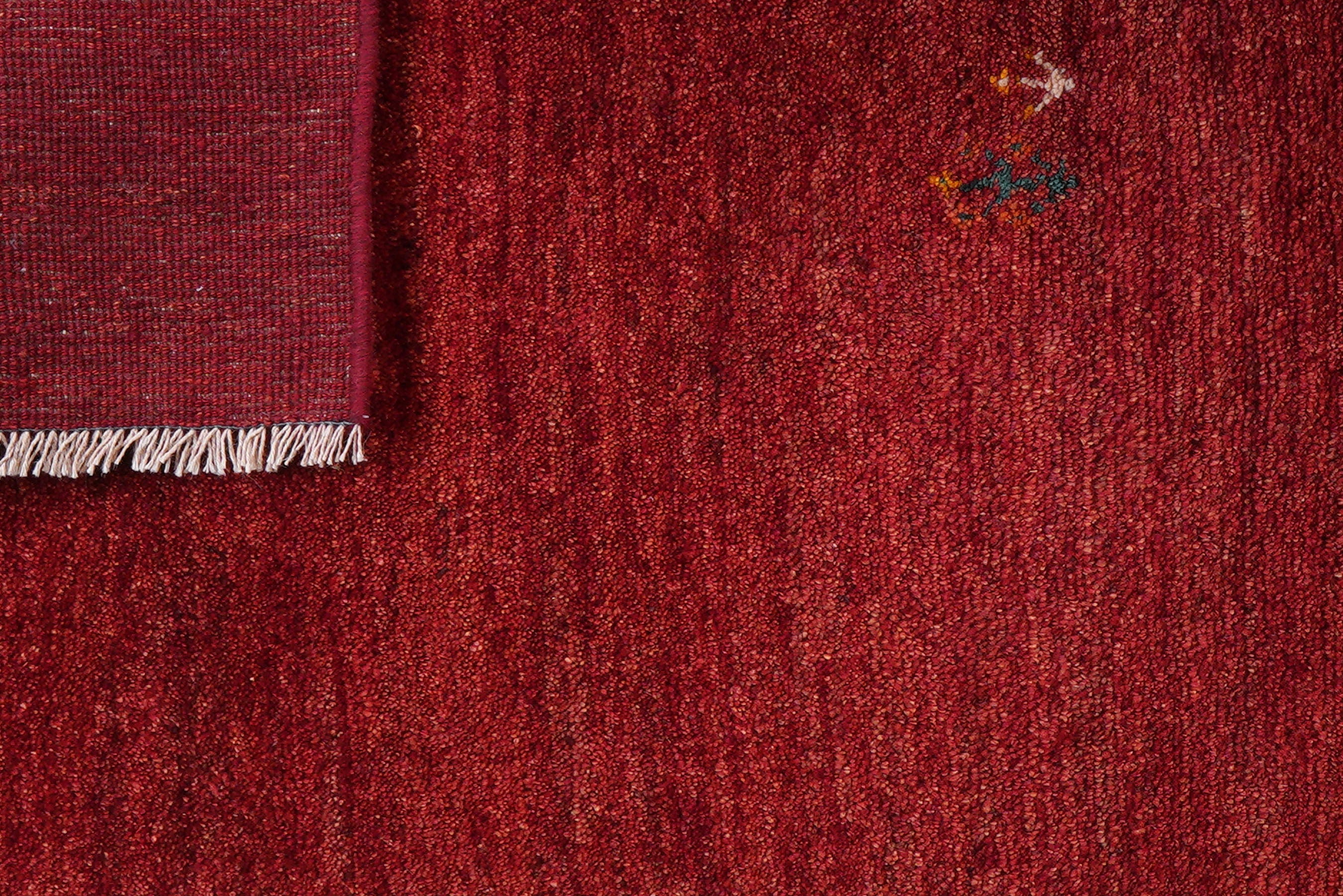 Rizbaf Gabbeh-Teppich Wolle Rot