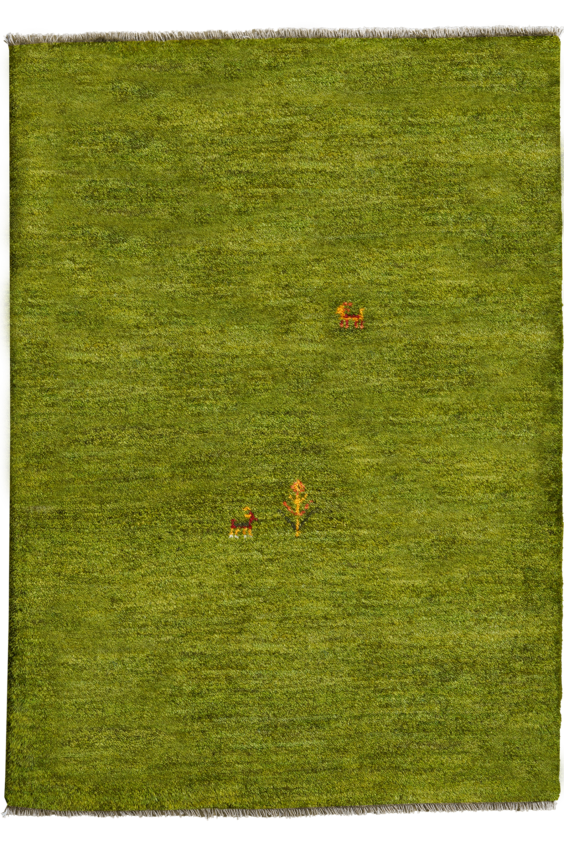 Rizbaf Gabbeh-Teppich Wolle Grün
