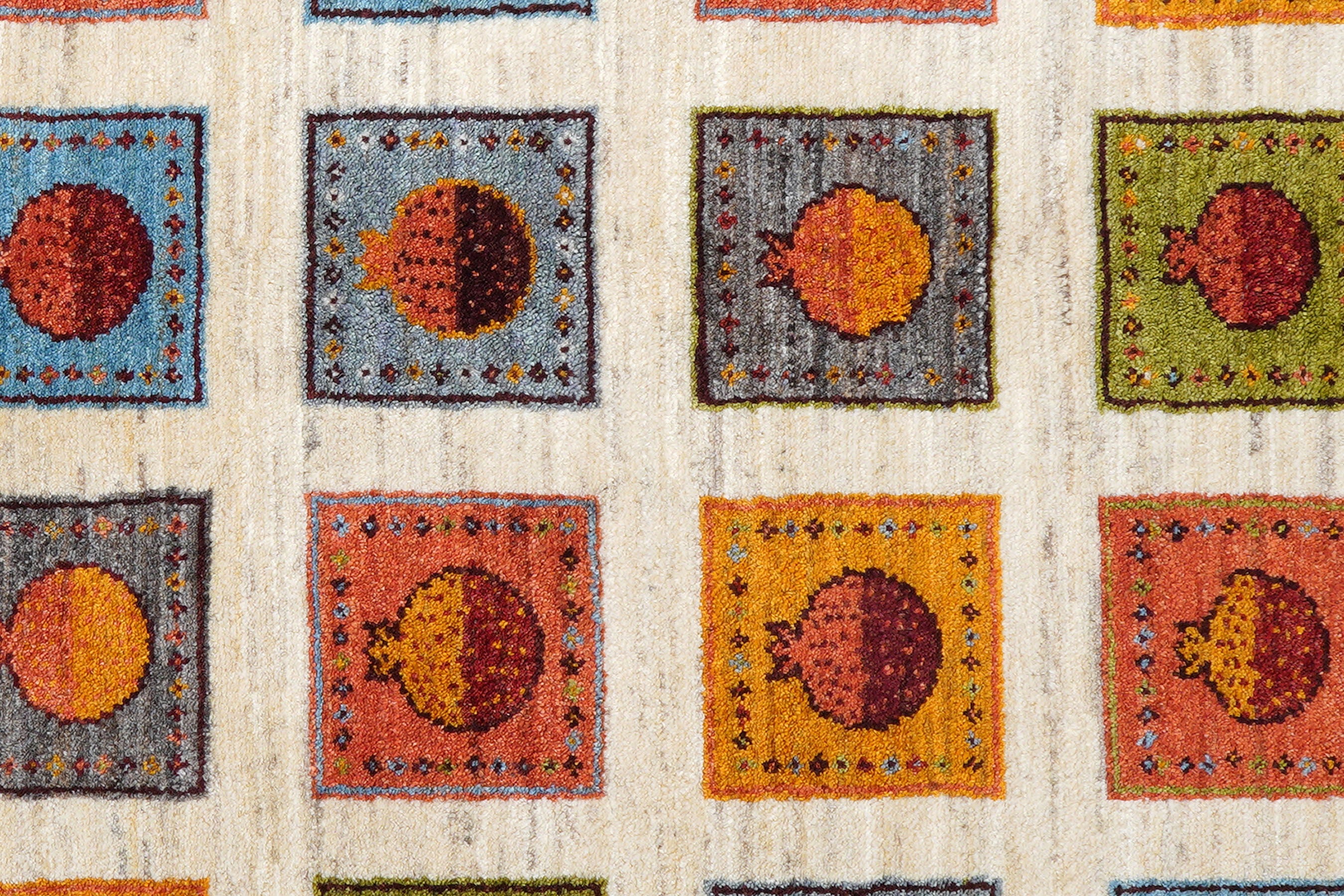 Rizbaf Gabbeh-Teppich Wolle Beige