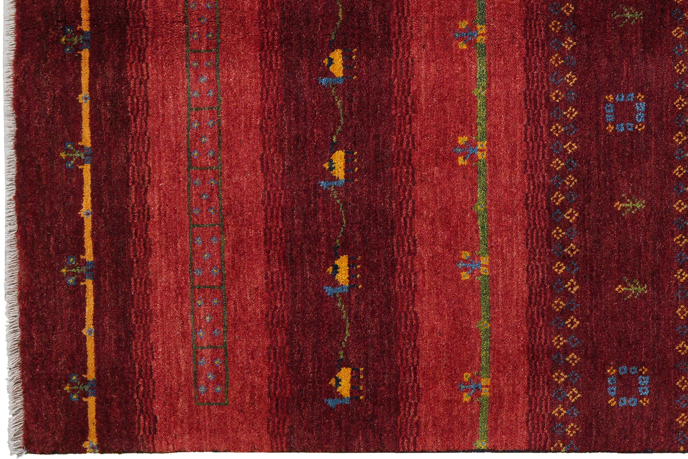 Rizbaf Gabbeh-Teppich Wolle Mehrfarbig