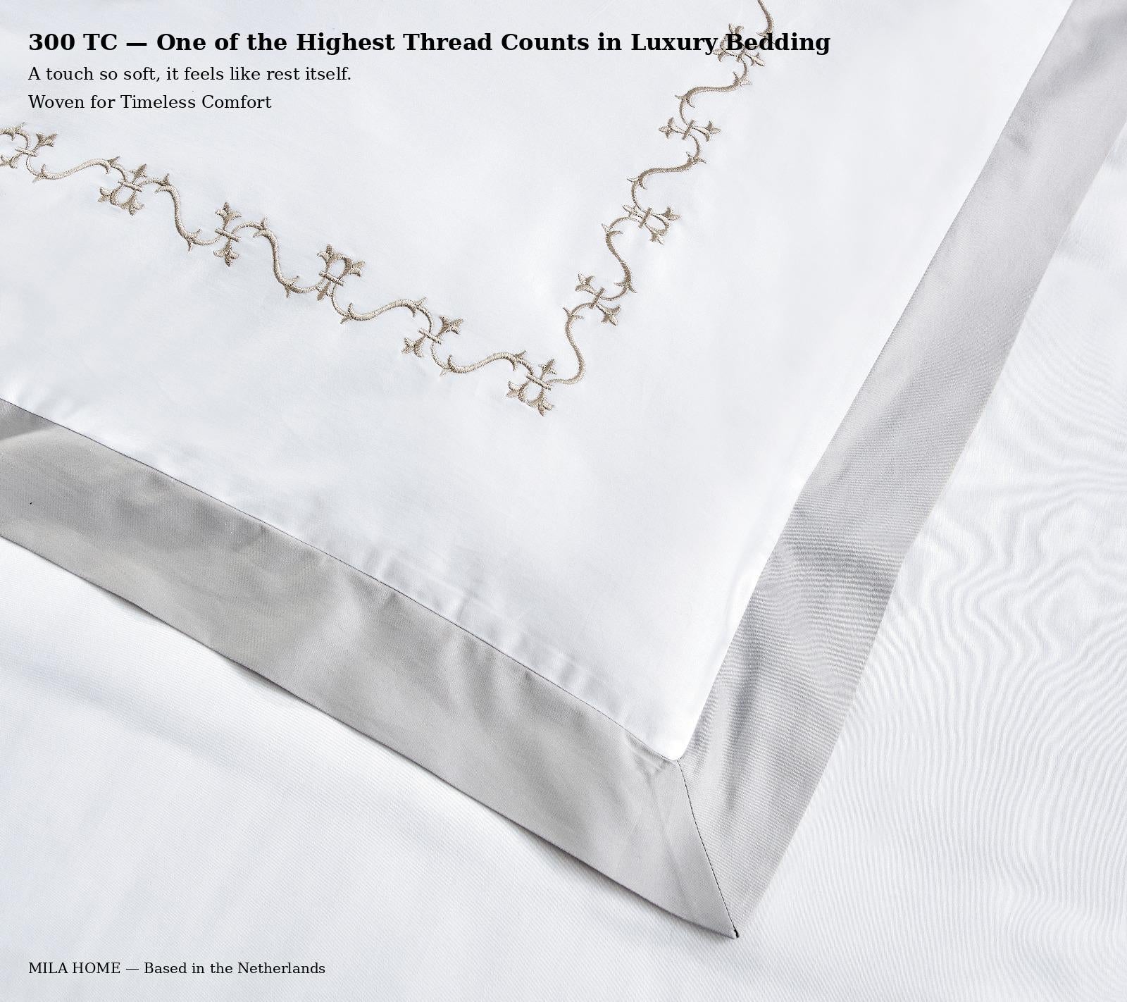 Bed linen set Cotton White 220x240 cm