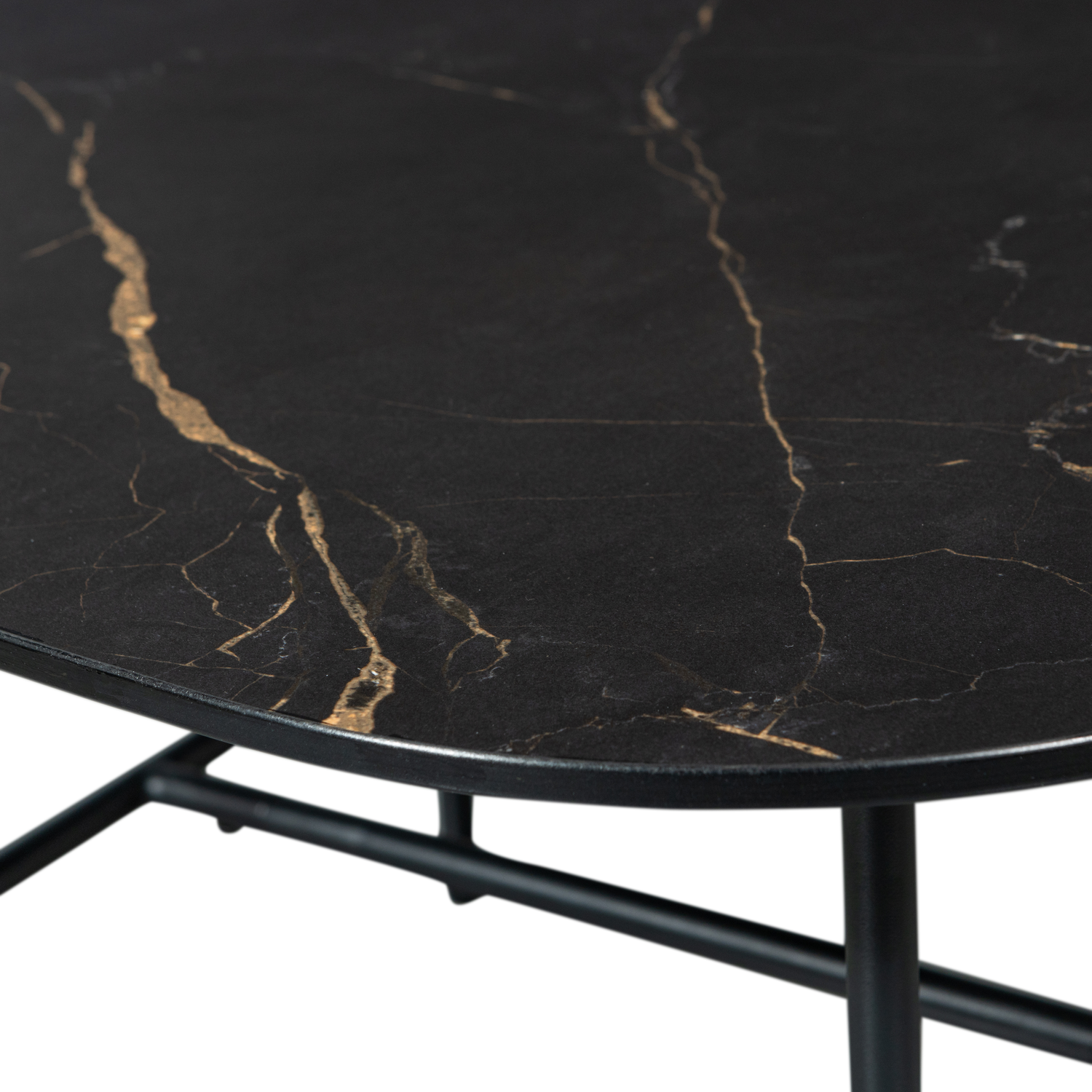 Vajen Couchtisch Marmoroptik Schwarz
