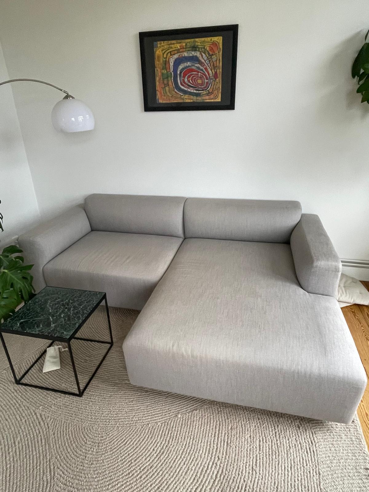 Develius 2-Sitzer Ecksofa Grau