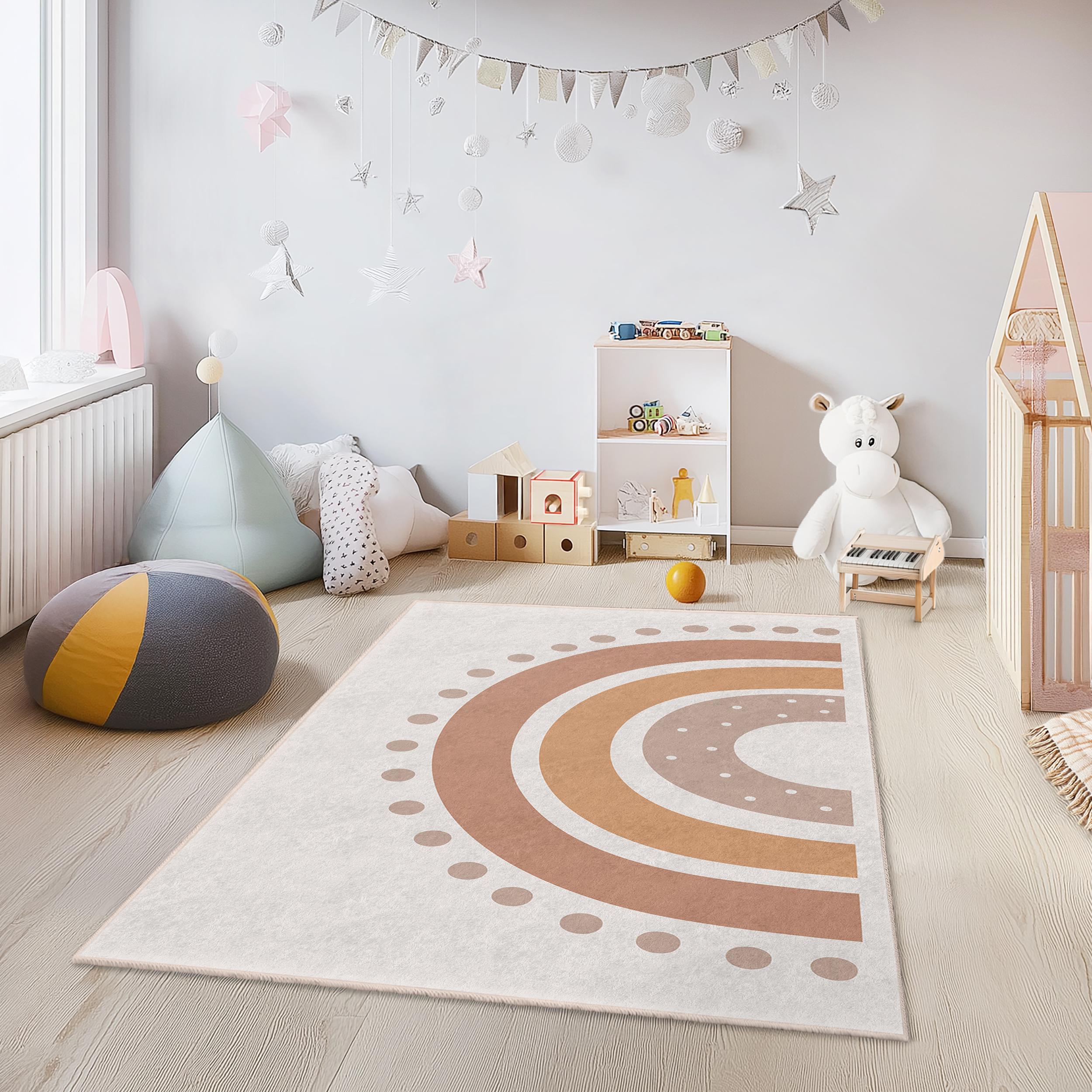 Regenbogen Kinderteppich Mehrfarbig 100x300cm