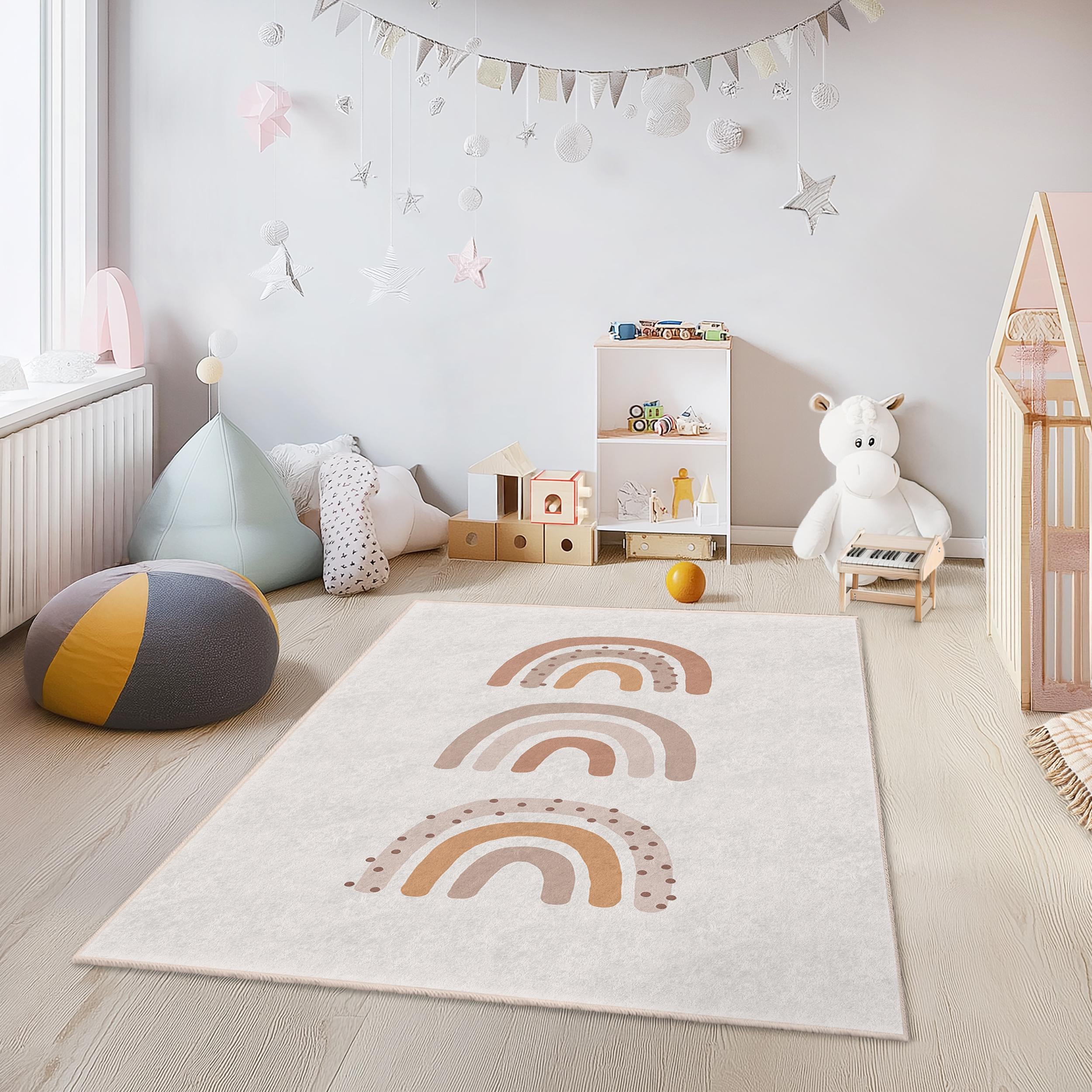Rainbow Children's Rug Multicolored 100x250cm