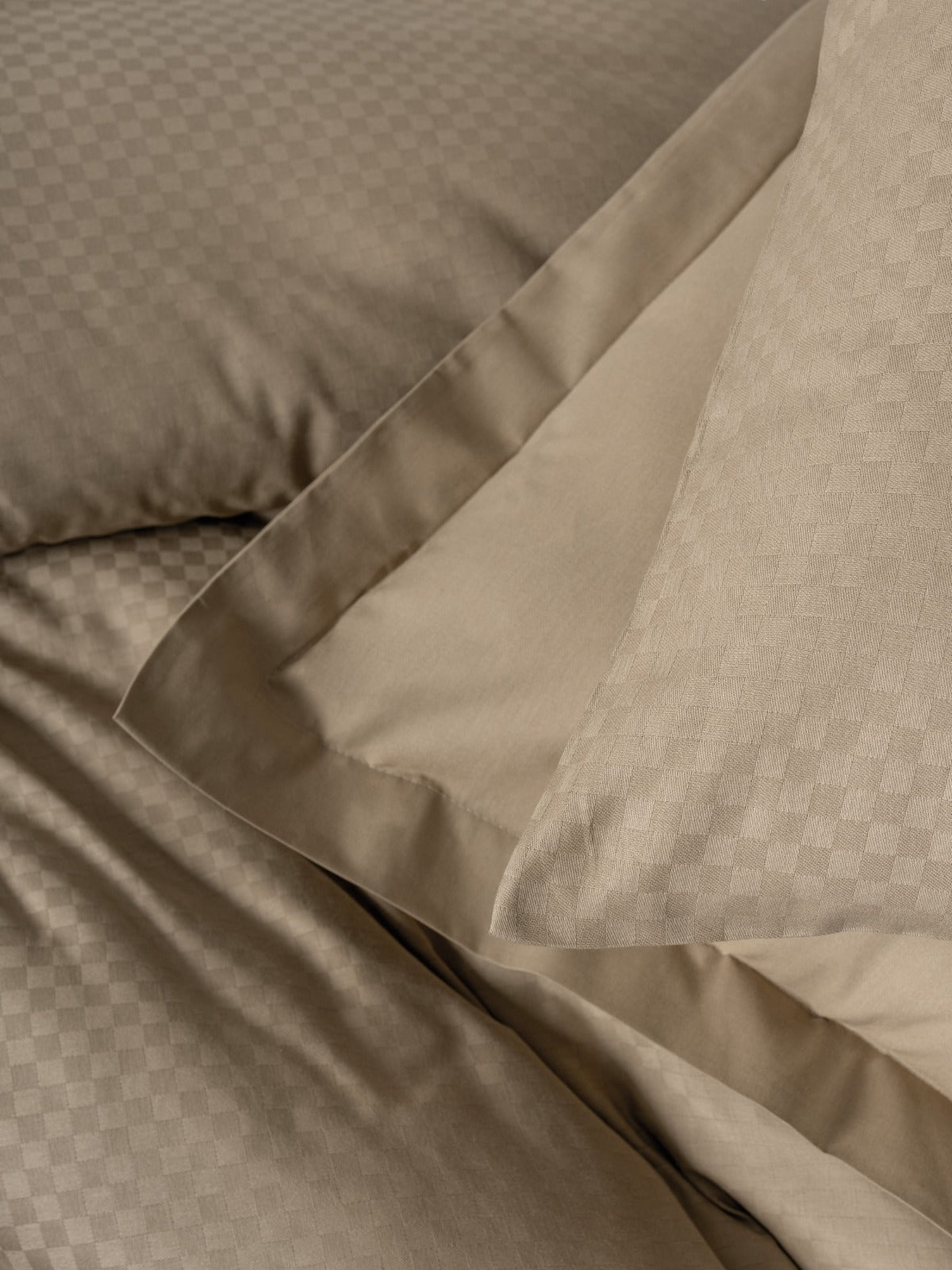 Bed linen set 2-piece. 100% cotton Beige 220x240cm