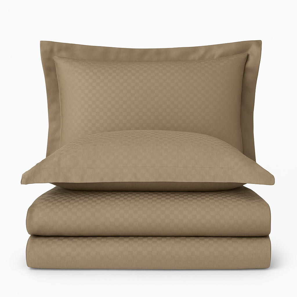 Bed linen set 2-piece. 100% cotton Beige 220x240cm
