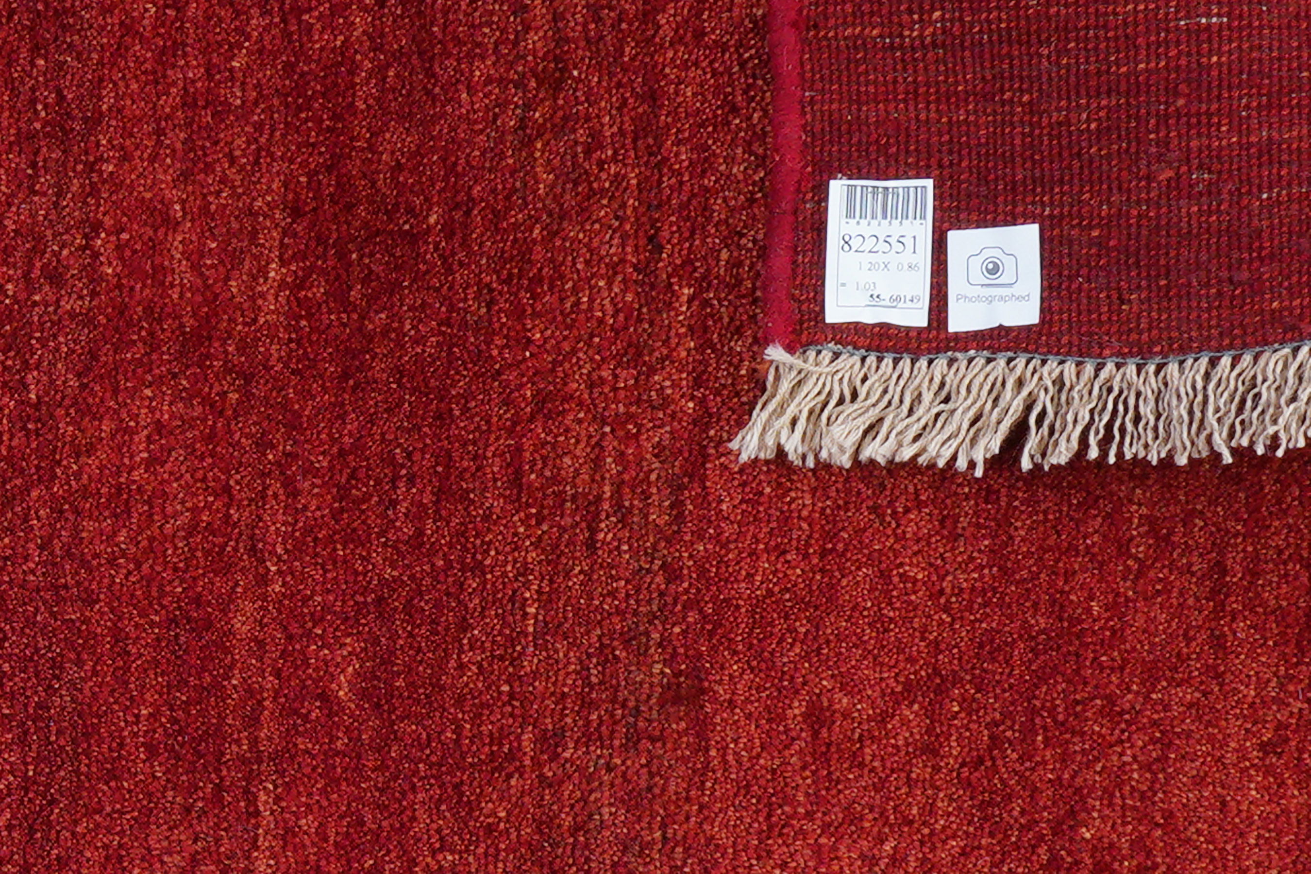 Gabbeh Teppich Wolle Rot