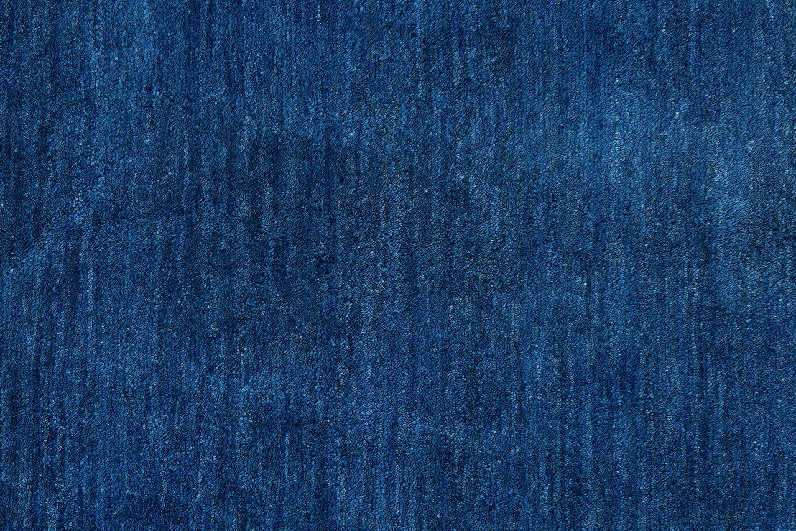 Gabbeh Teppich Wolle Blau