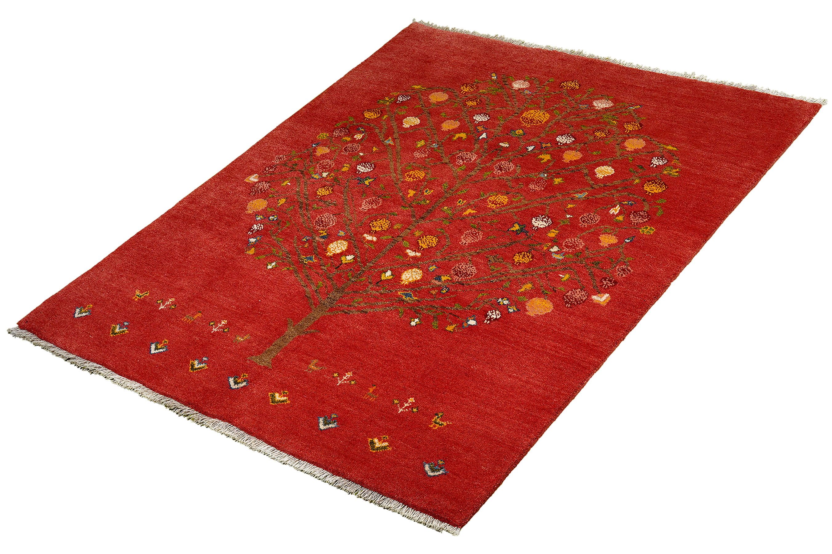 Rizbaf Gabbeh-Teppich Wolle Rot