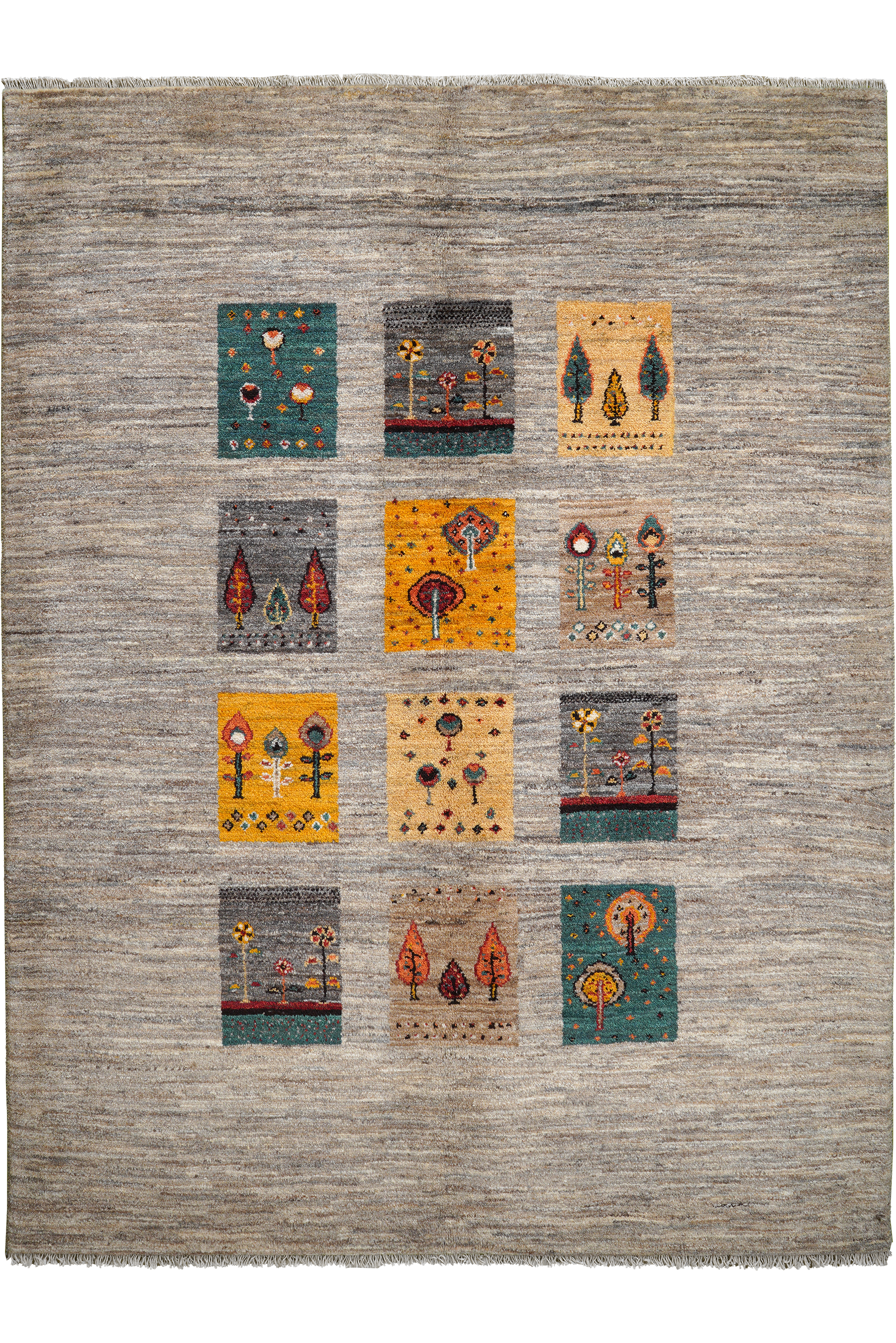 Rizbaf Gabbeh-Teppich Wolle Beige