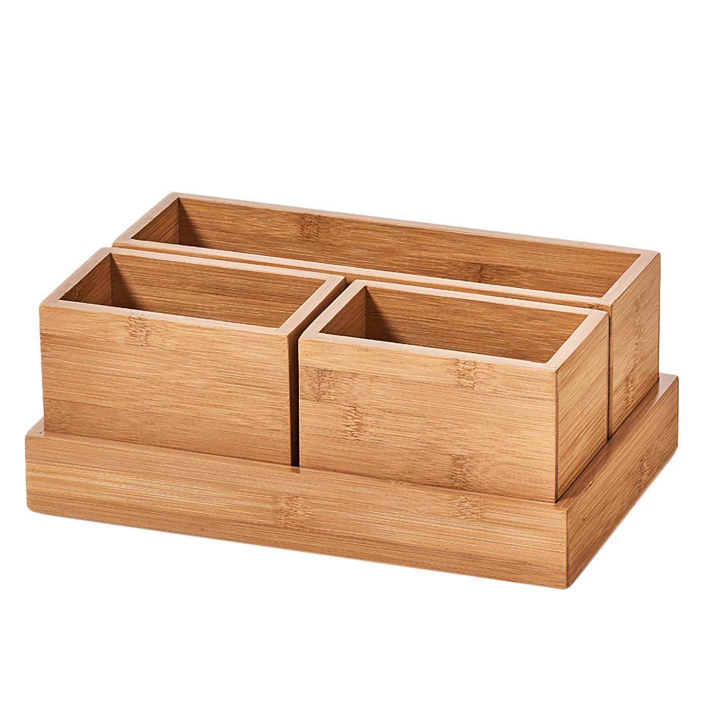 4x Aufbewahrungsbox Reid Bambus Natur