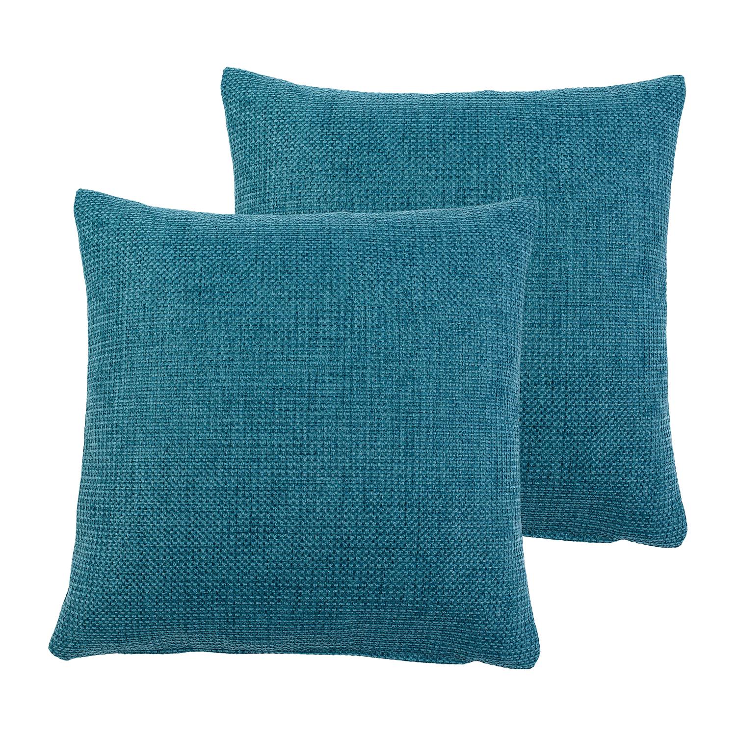2x Pillowcase Dallas Synthetic Fiber Petrol 50 x 50 cm