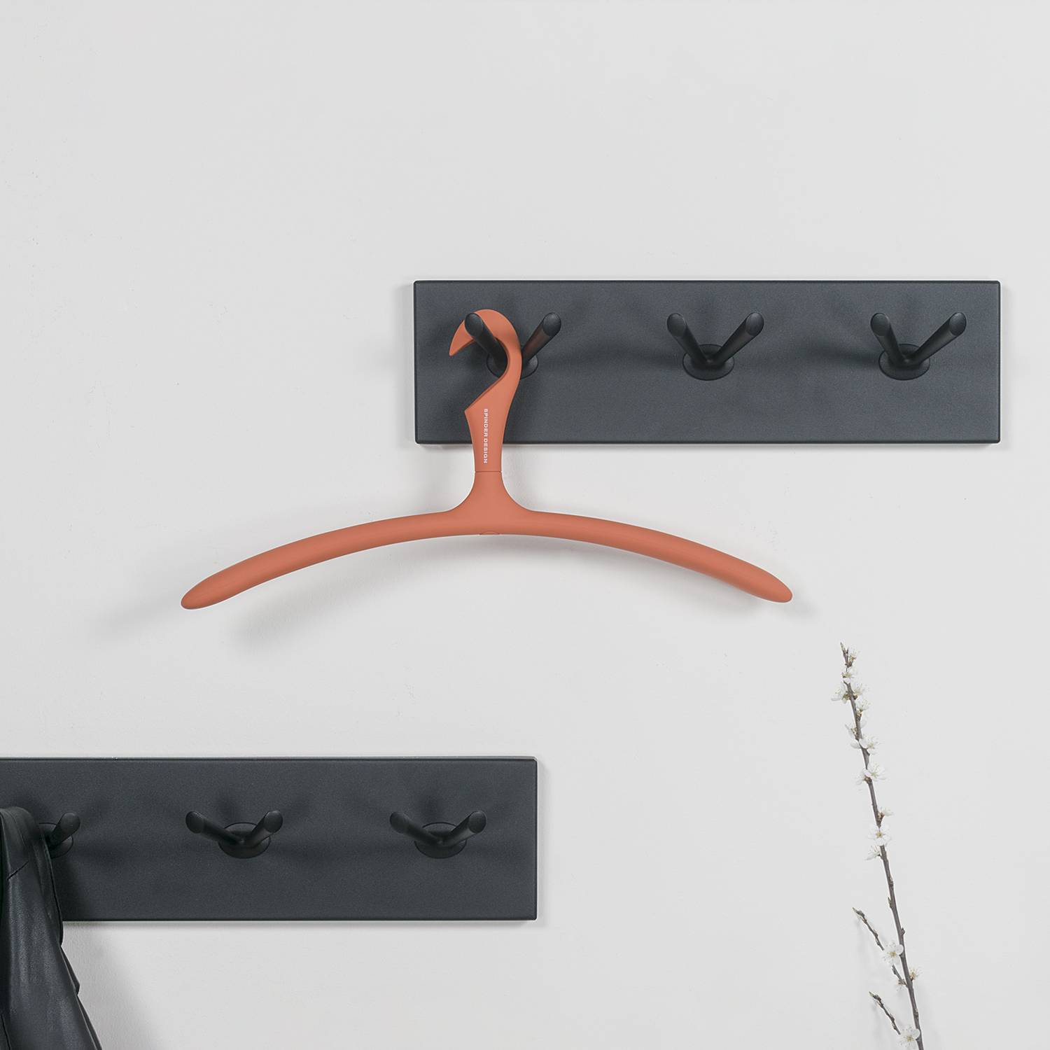Coat rack Willcox Metal Black Width: 45 cm