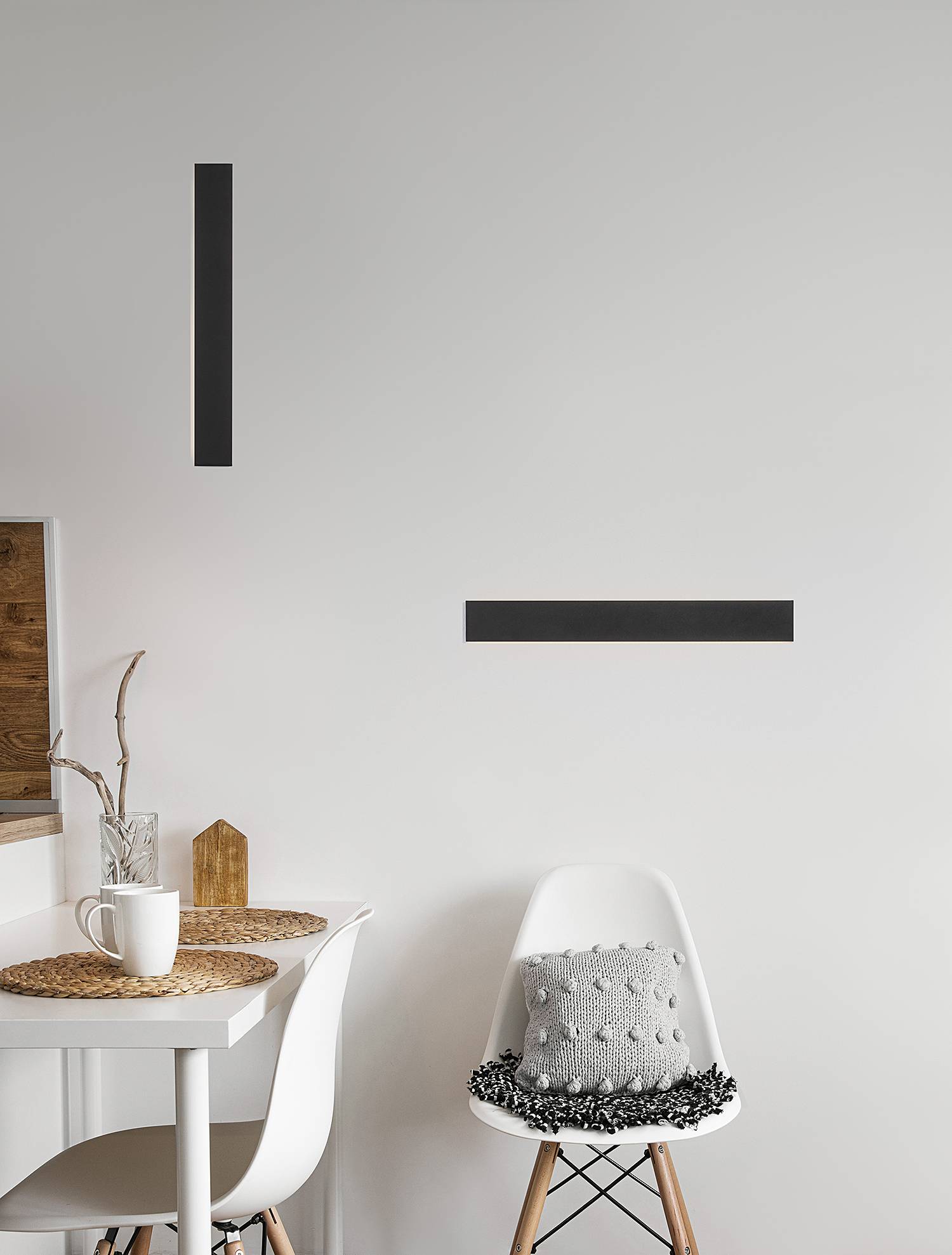 Wall lamp Seline Aluminum Black Height: 8 cm