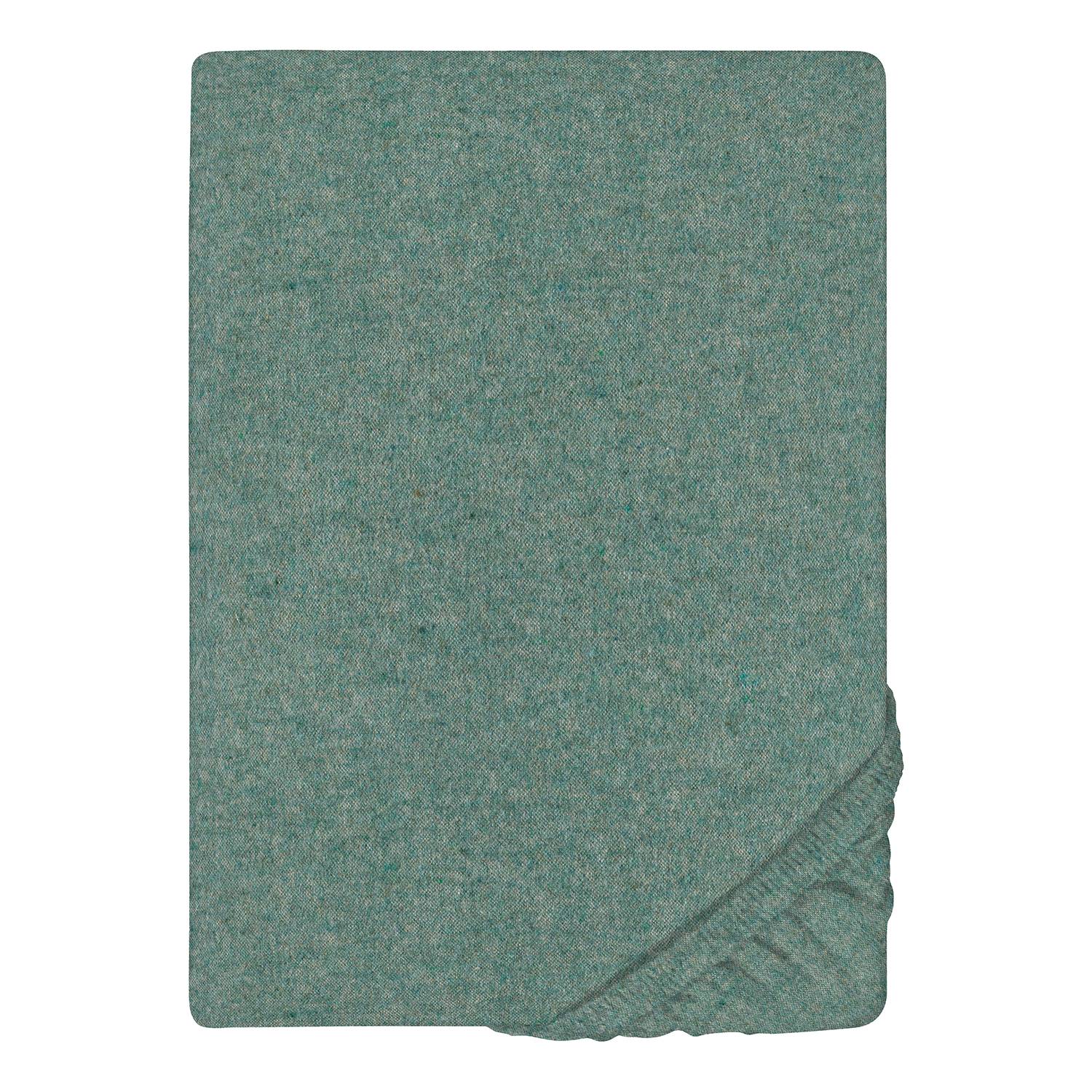 Hukan Fitted Sheet Flannel Green 100x200cm