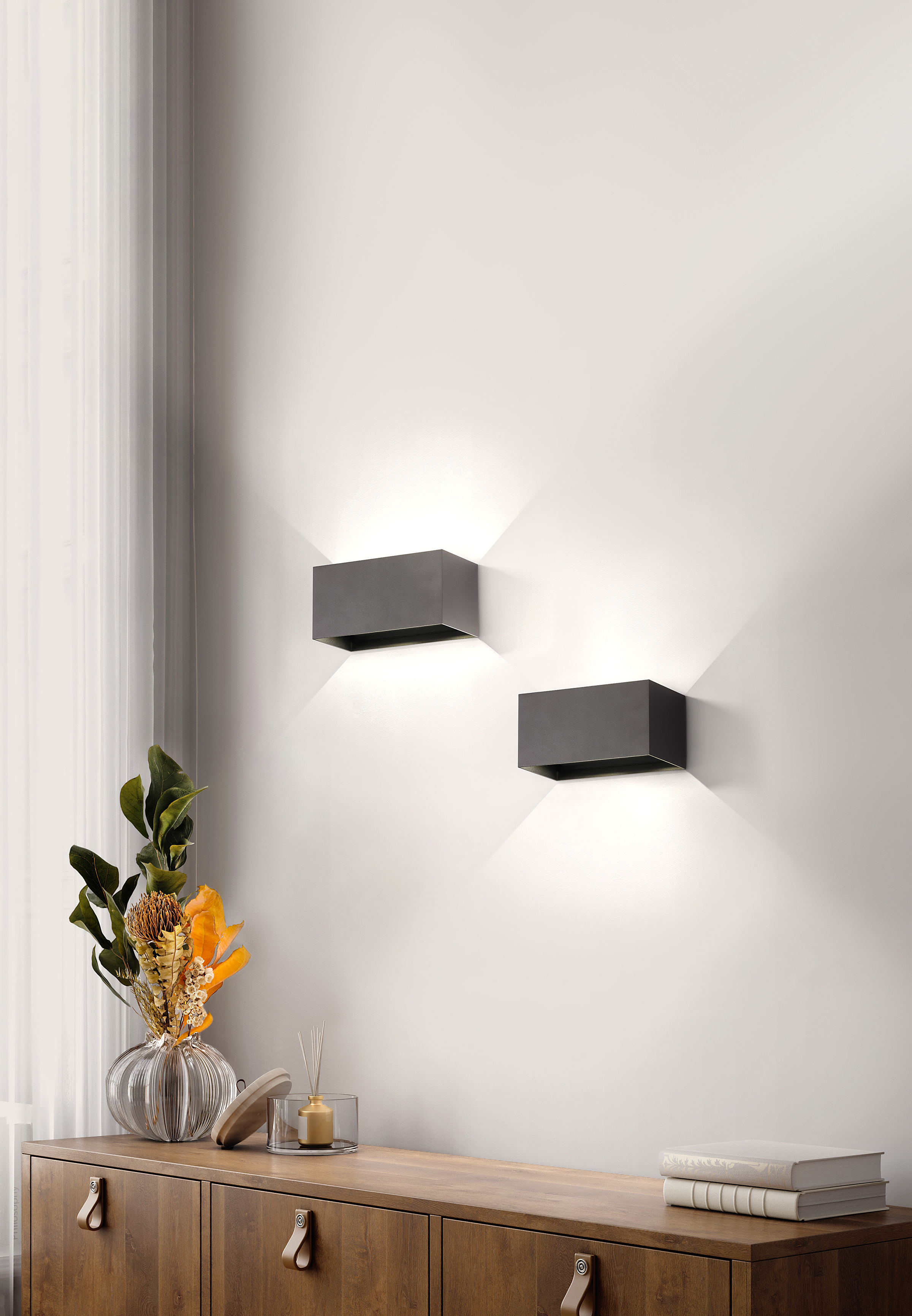 LED Wall Lamp Wallo Iron Black
