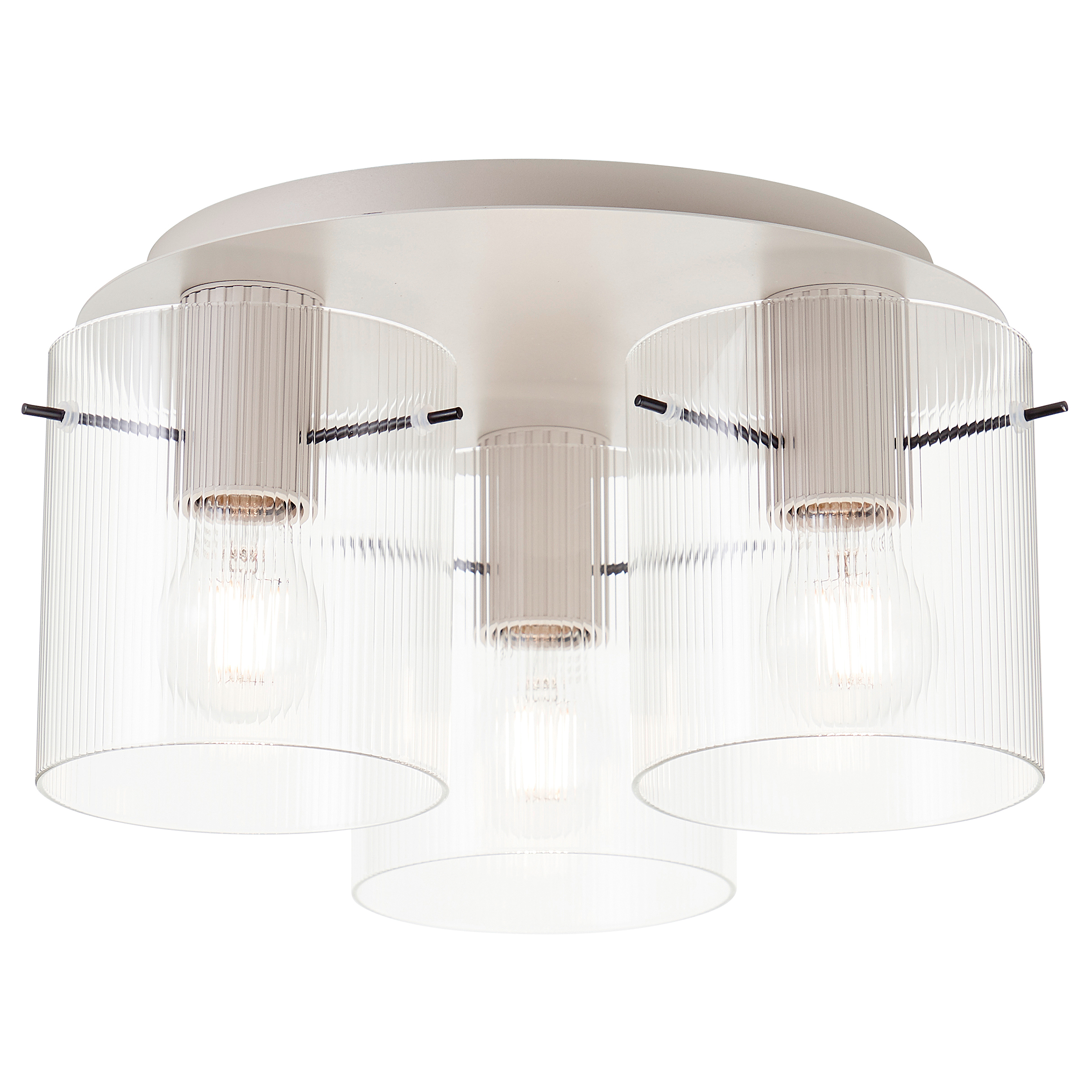 Gothenburg 3-light ceiling light Aluminum Beige