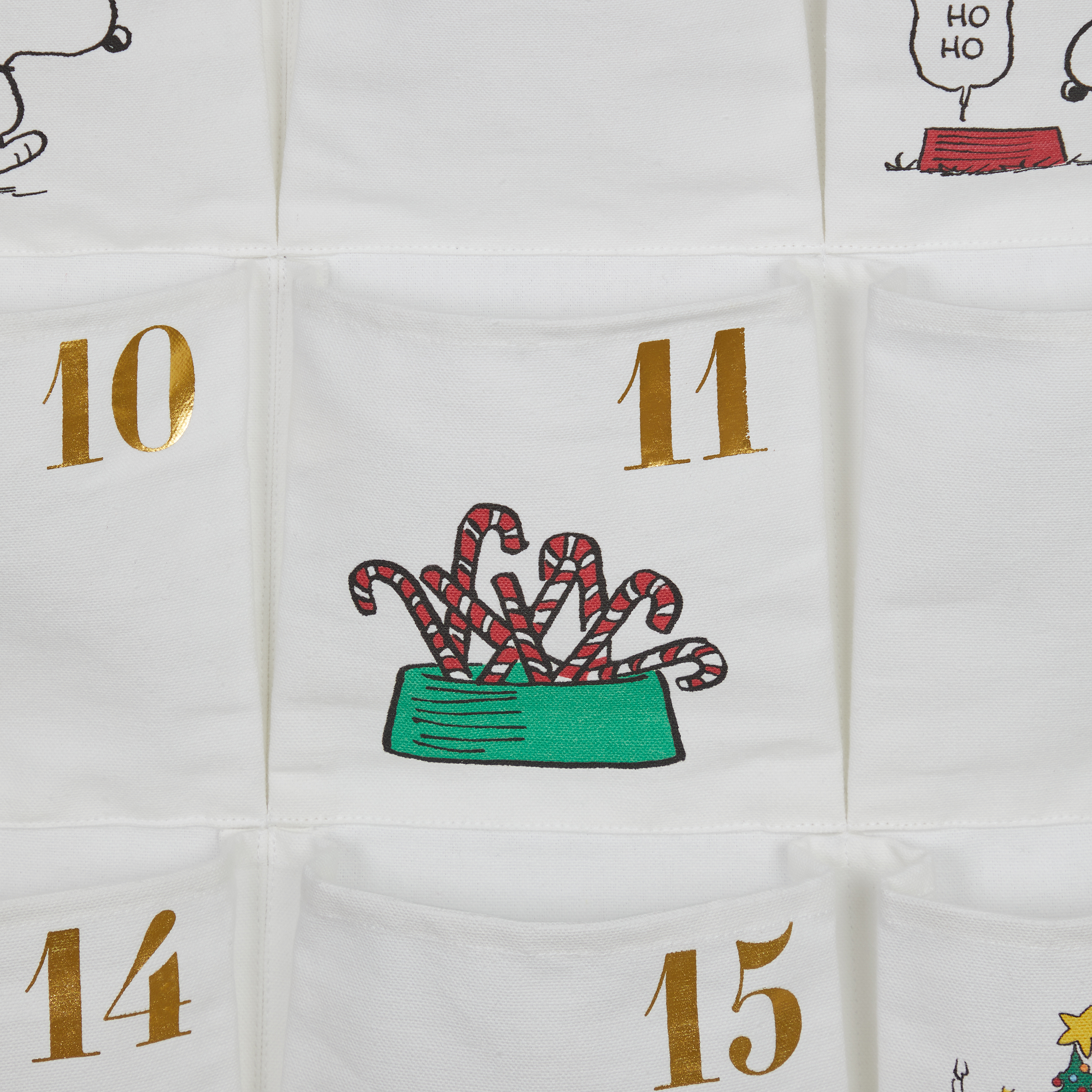 Santa Is Coming Advent Calendar Cotton 123x71cm