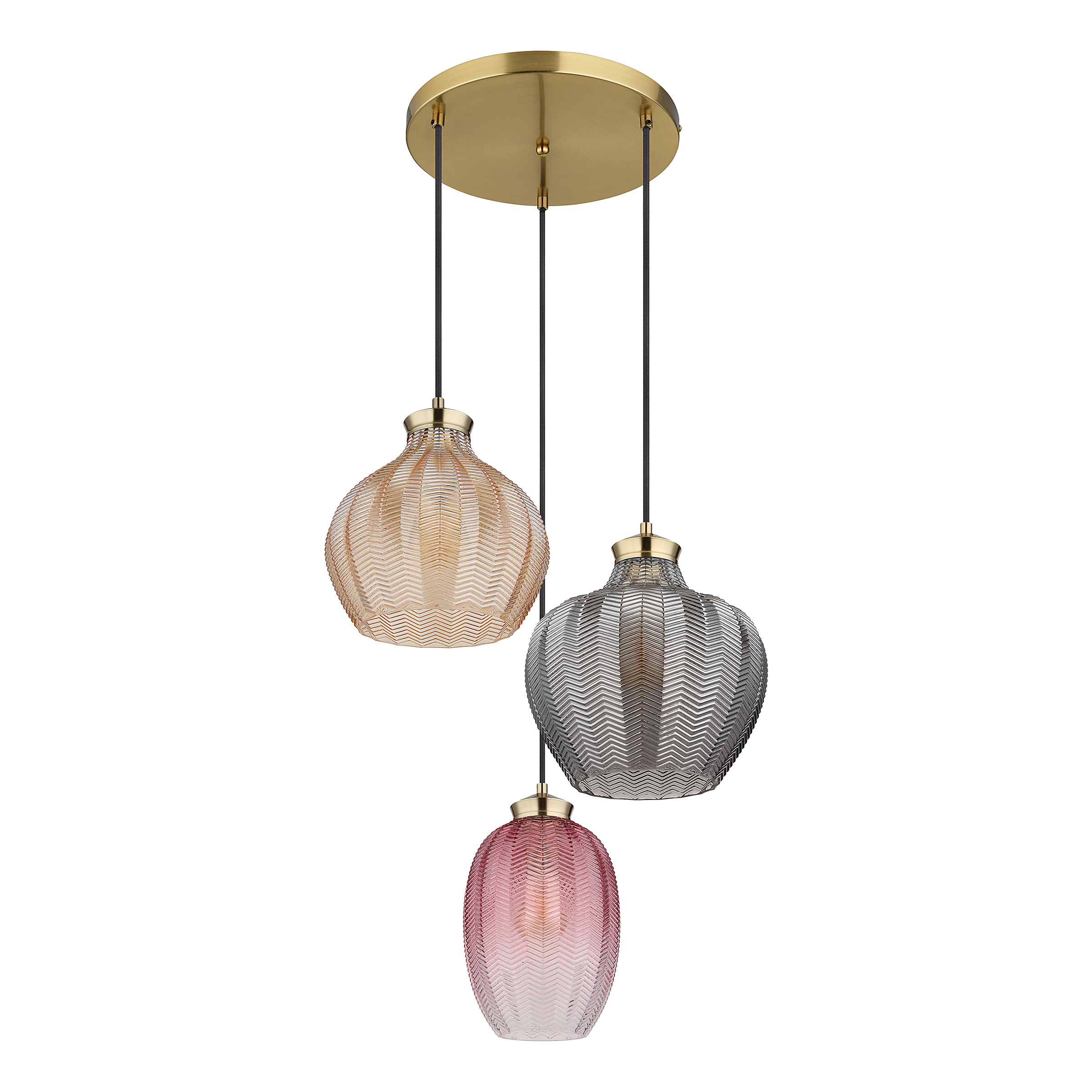 Jessica pendant lamp Type B smoked glass multicolor