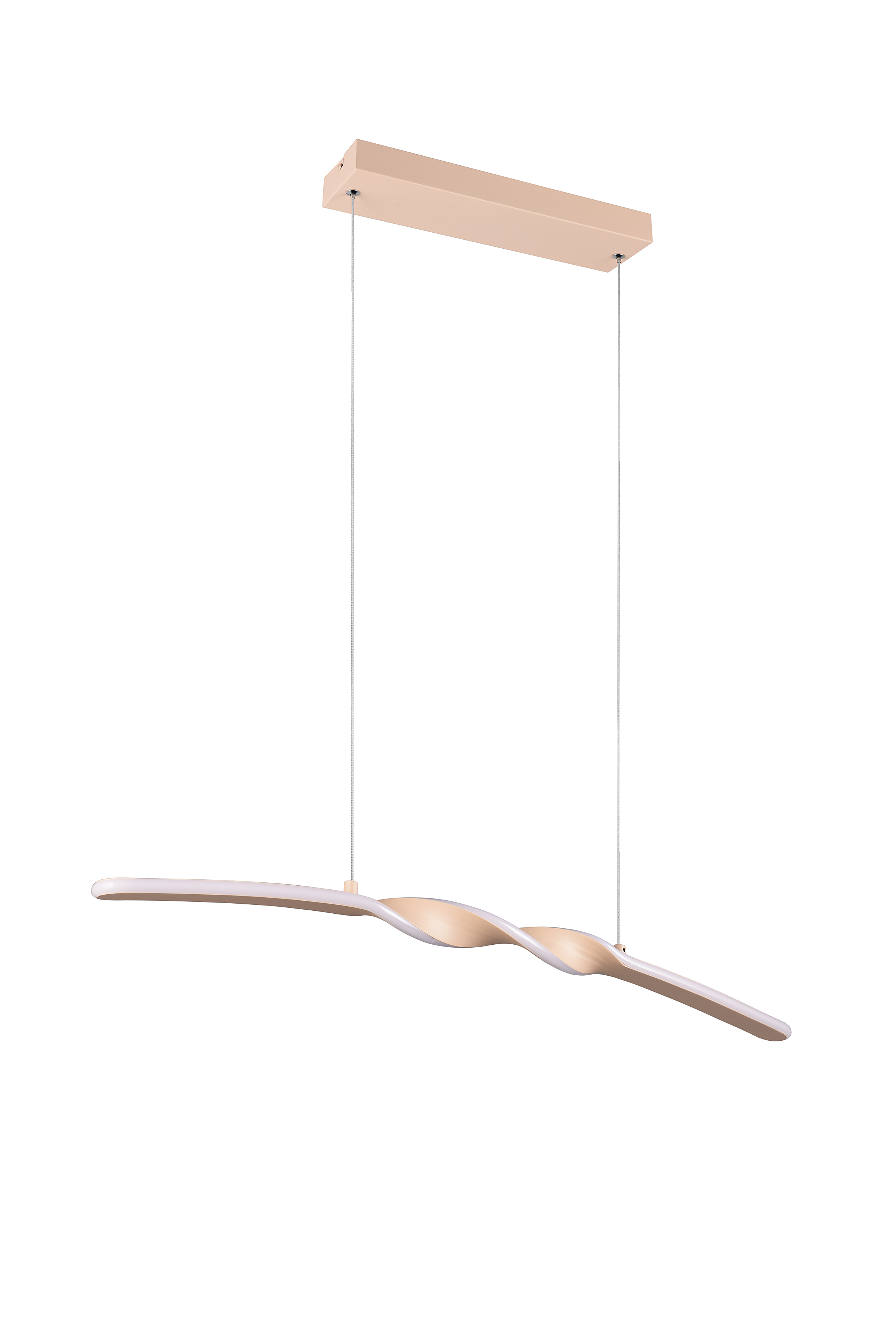 Ginko LED pendant light 1-bulb iron silicone beige