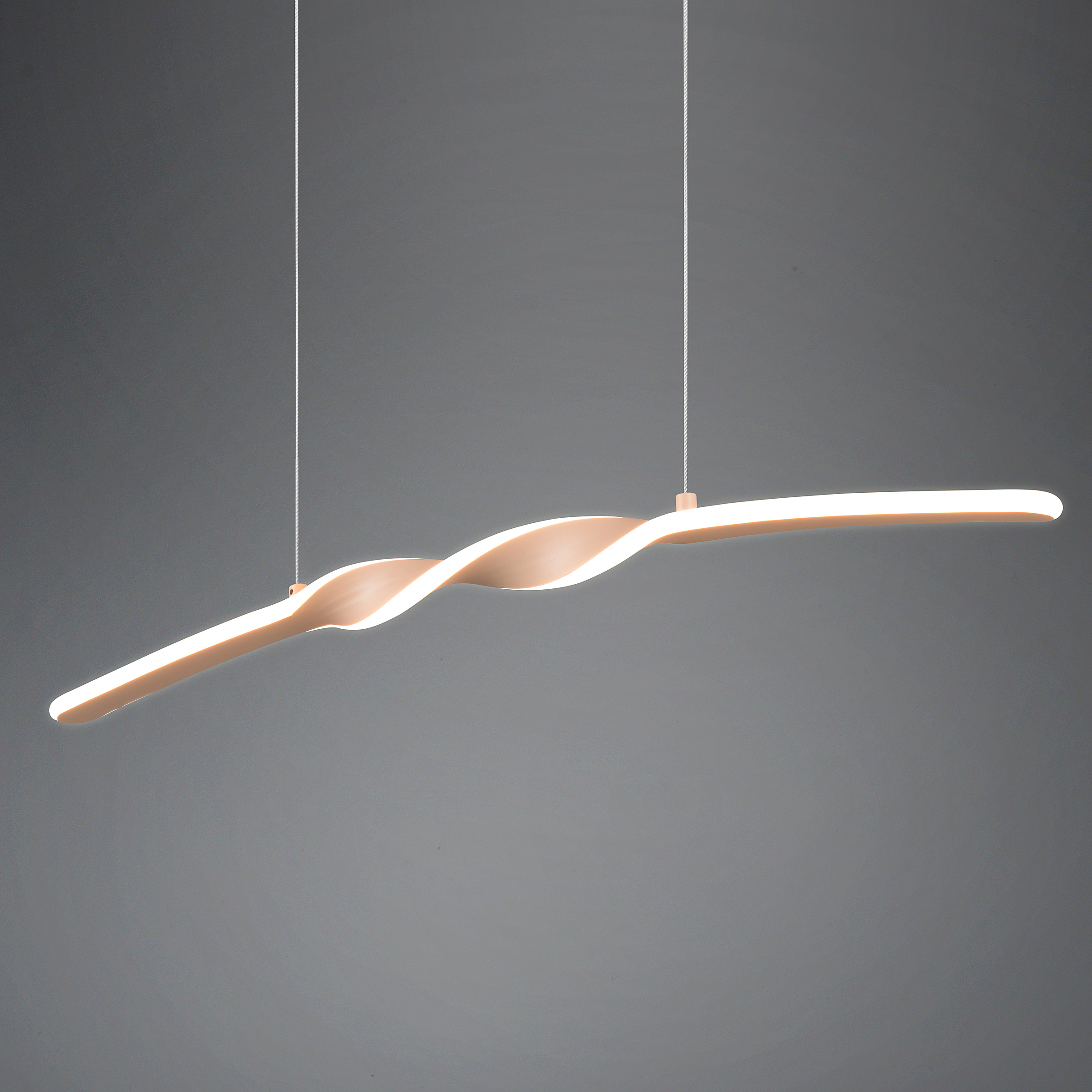 Ginko LED pendant light 1-bulb iron silicone beige